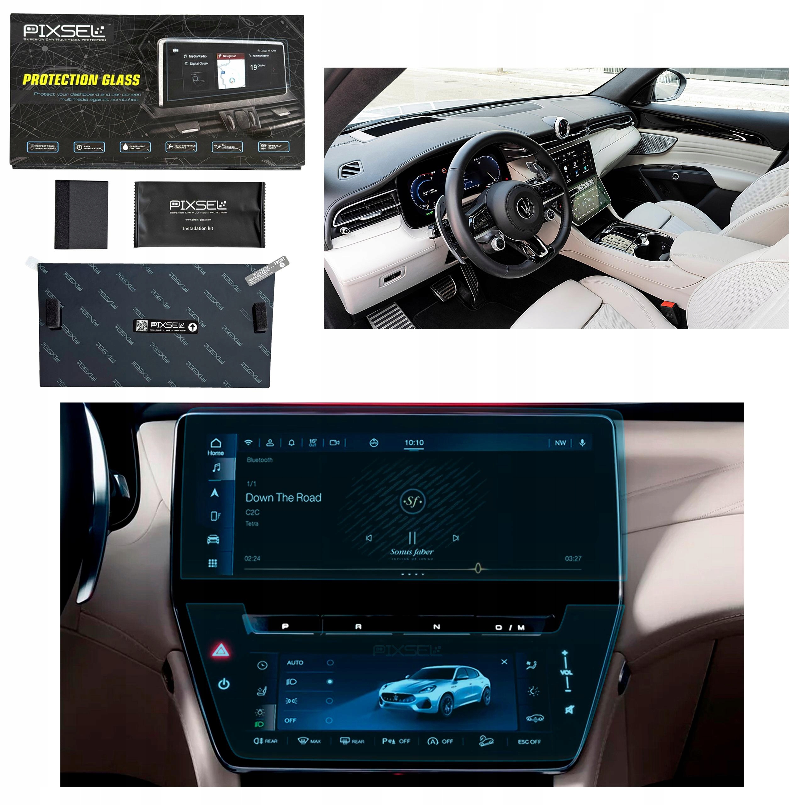 Antyodciskowe Matowe Szkło Ochronne Maserati GRECALE-16.5“ 2023-na monitor