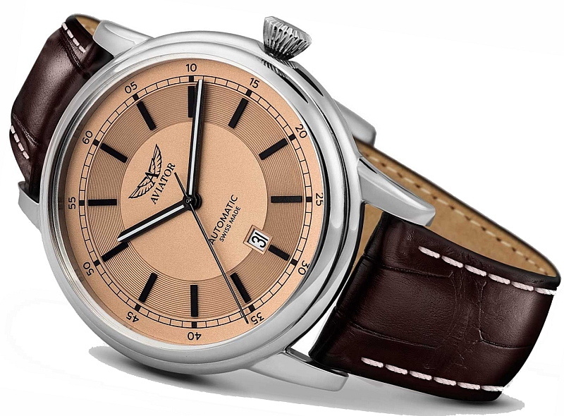 Švýcarské Automatické Hodinky Aviator V.3.32.0.244.4 Douglas Bunda