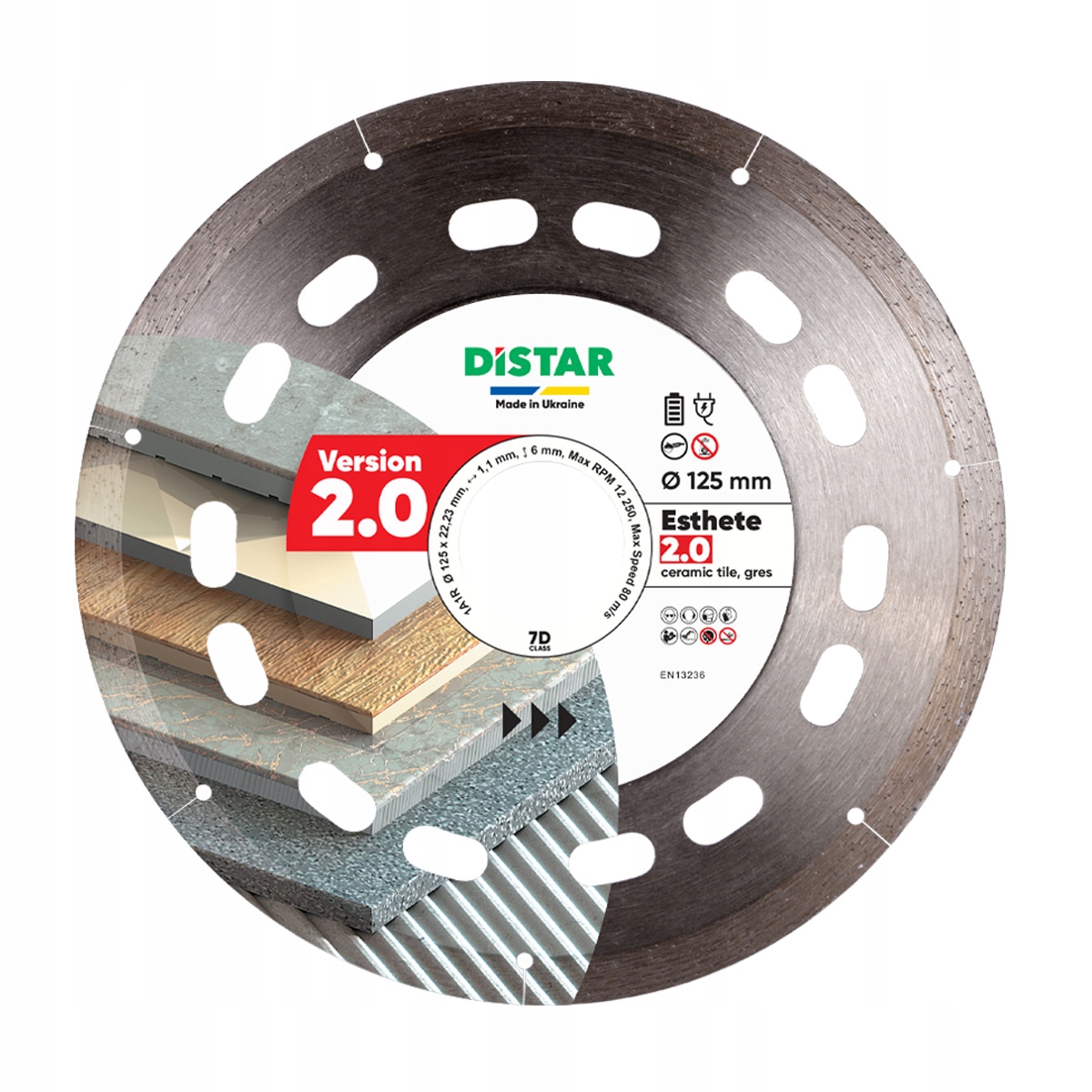 Di-star Tarcza Diamentowa Tnąca 1A1R 125x22,23 Esthete 2.0 Do Płytek