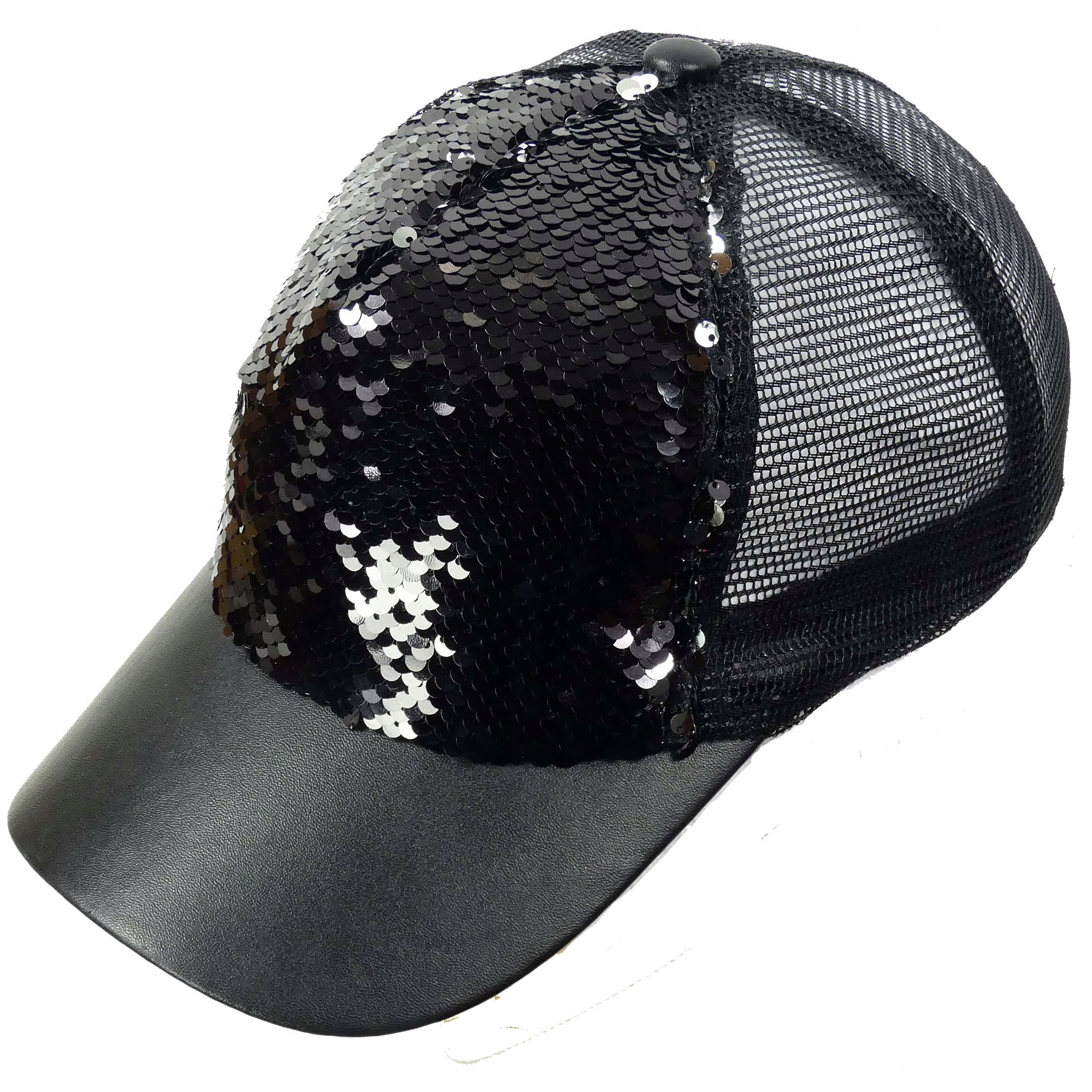 

Czapka z daszkiem cekiny zmienne kolory black