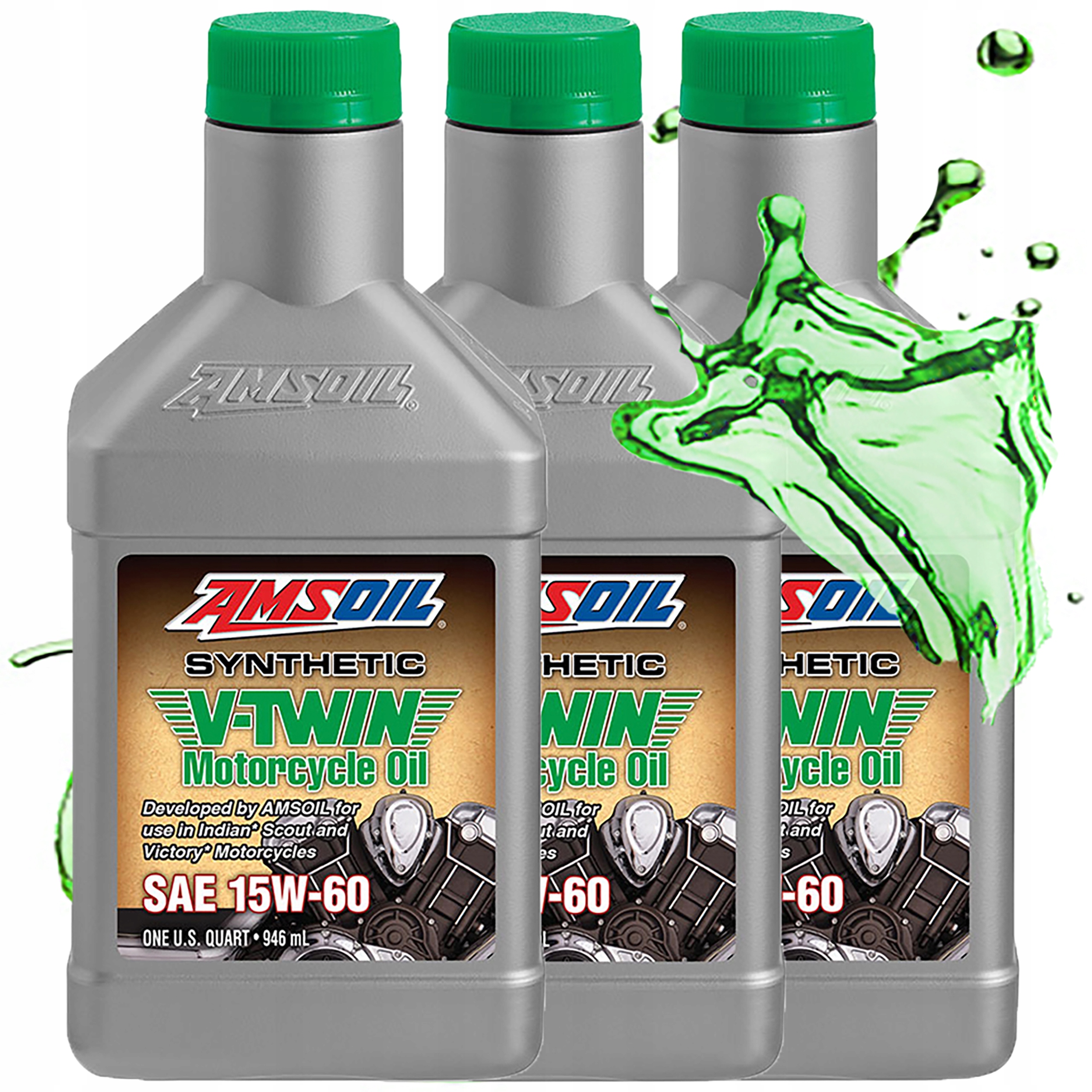 Syntetický Olej Amsoil 15W60 Synthetic V-Twin Victory Indian 2,838L