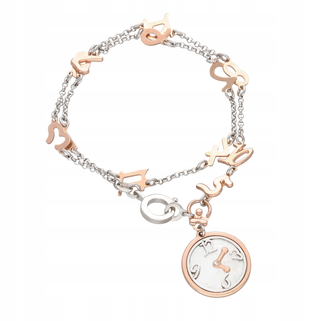 Náramek s perlovou hmotou rose gold stříbro