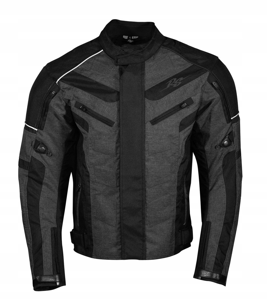 Textilná motocyklová bunda Rusty Stitches Romeo Black-Grey XXL