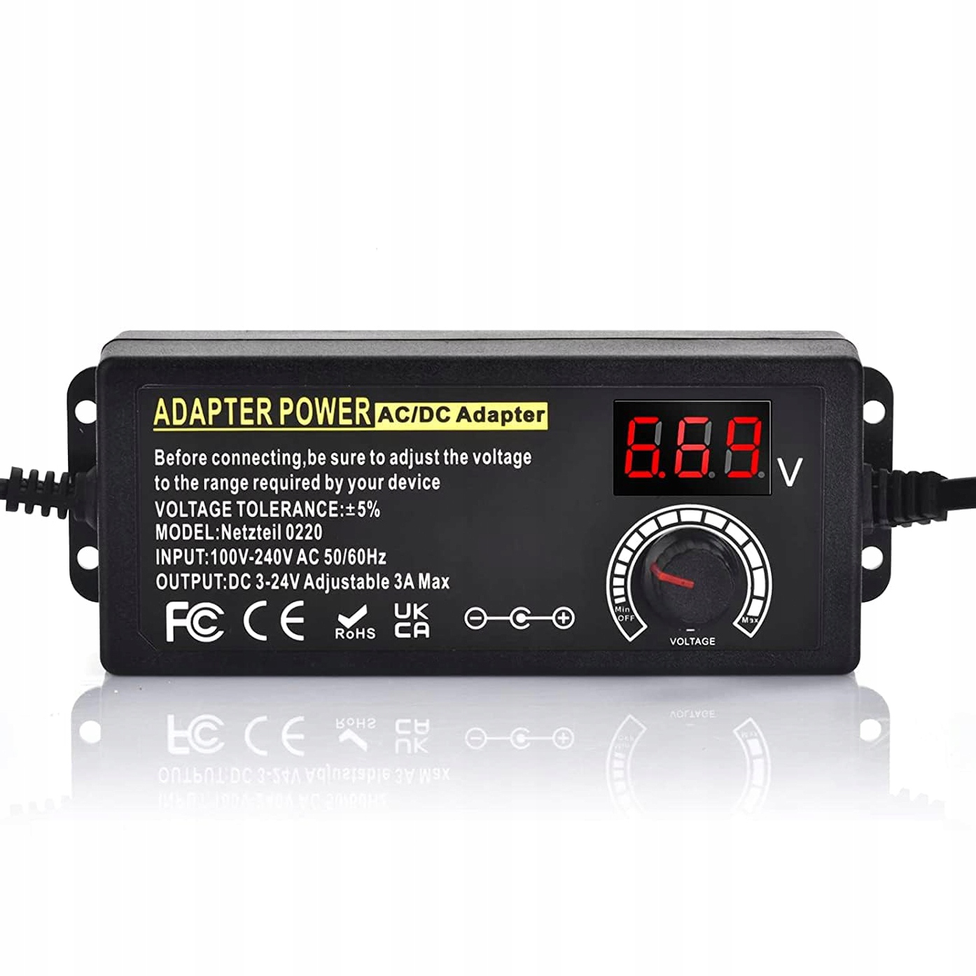 Regulovatelný univerzální napájecí zdroj: 3-24V 3A 72W, Ac-dc měnič