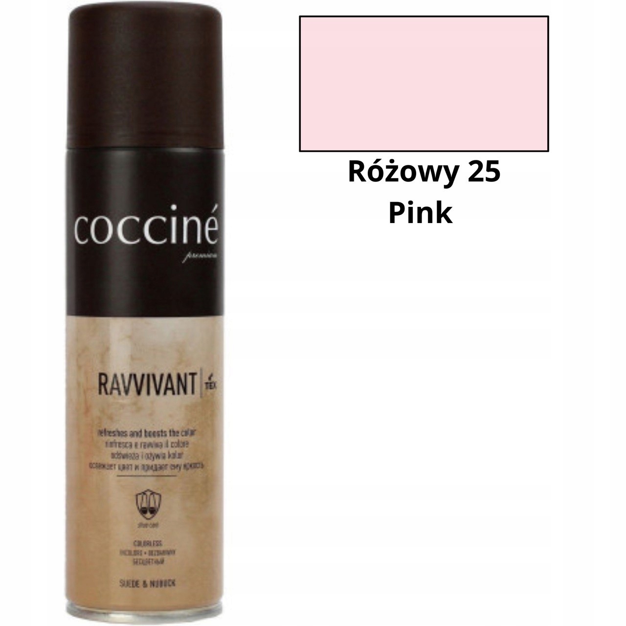 FARBA ODŚWIEŻACZ I RENOWATOR DO ZAMSZU I NUBUKU RAVVIVANT 250 ML COCCINE