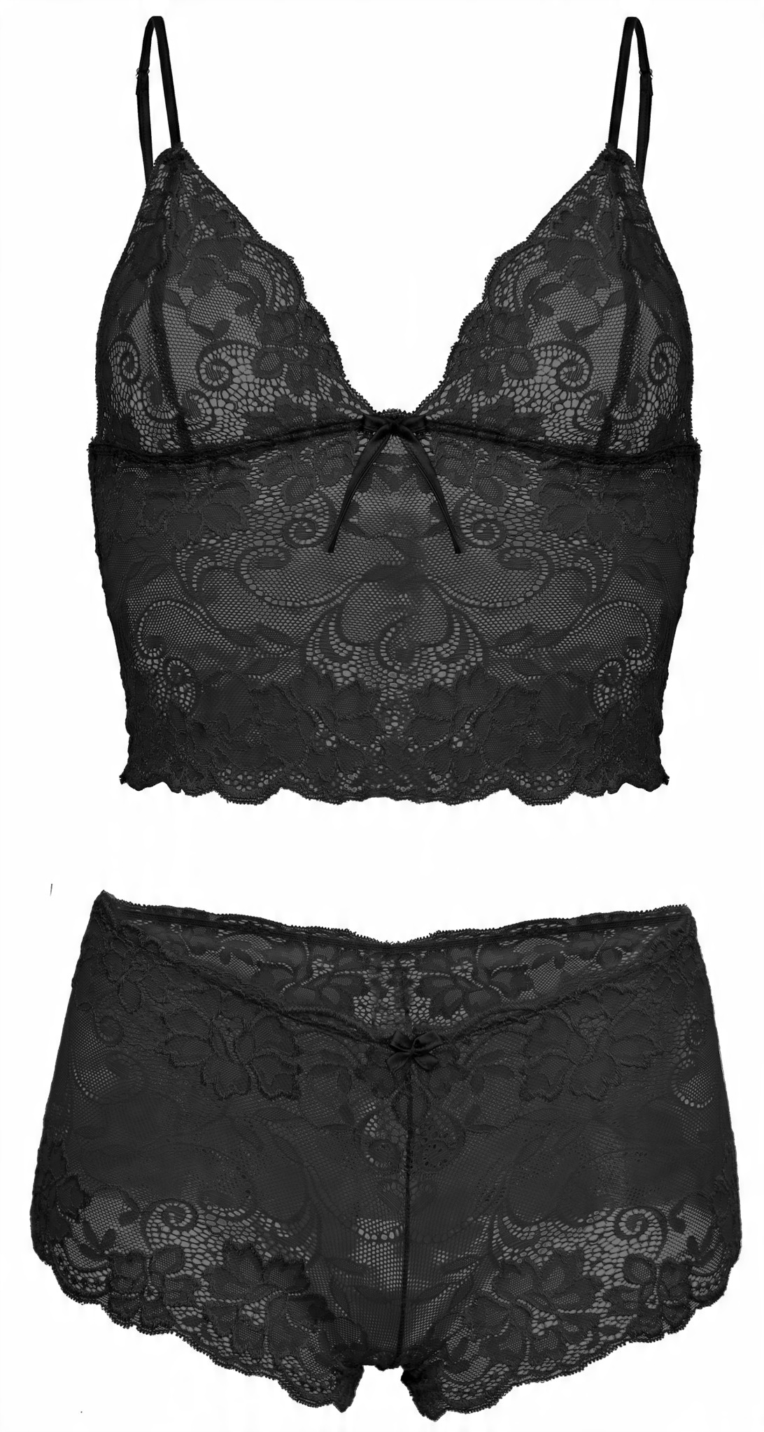 

Komplet Nina 2XL, Koronka Czarny