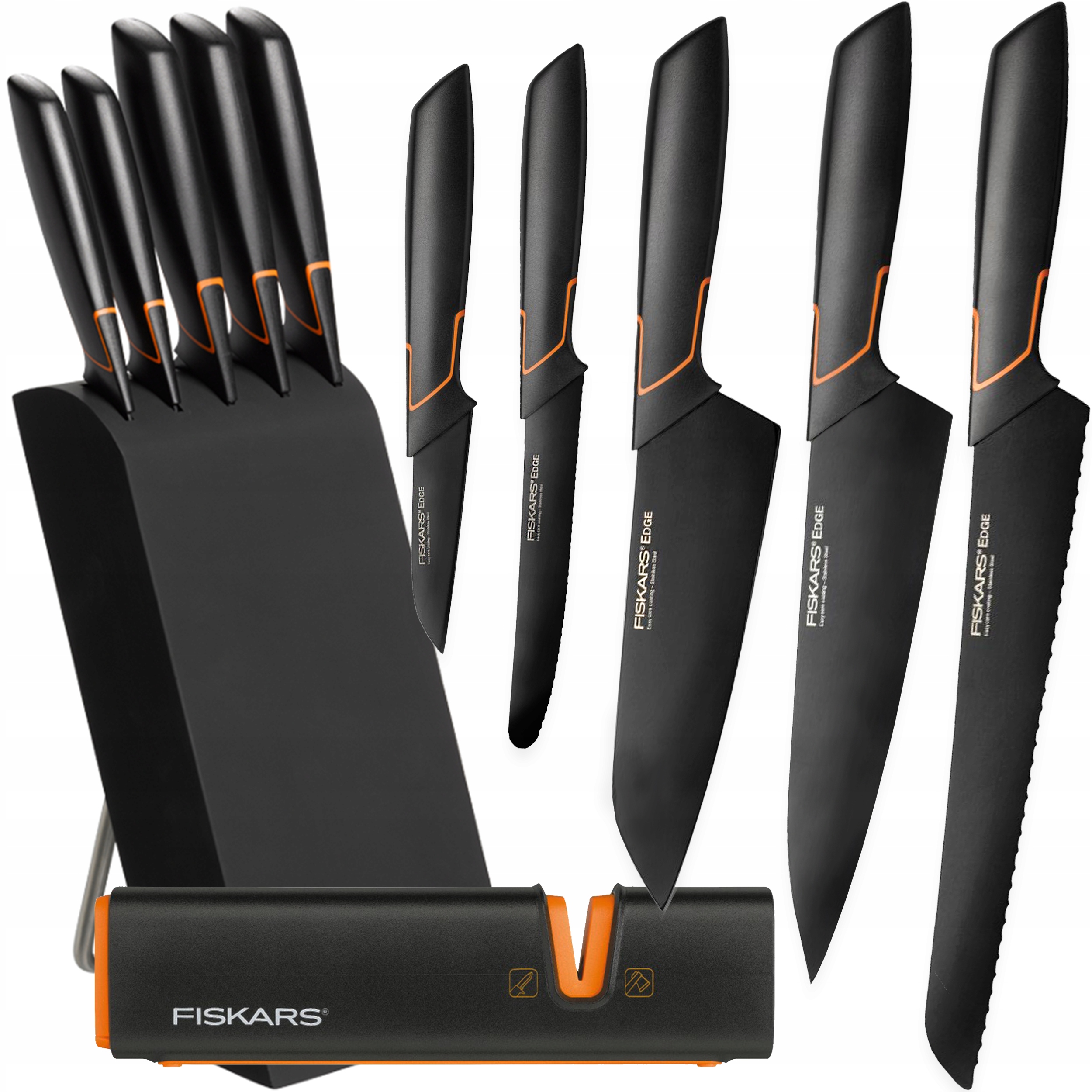 

Fiskars Zestaw Noży W Bloku Edge+ostrzałka Xsharp
