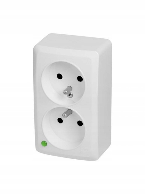 

Berg Gniazdo podwójne n/t IP20 białe