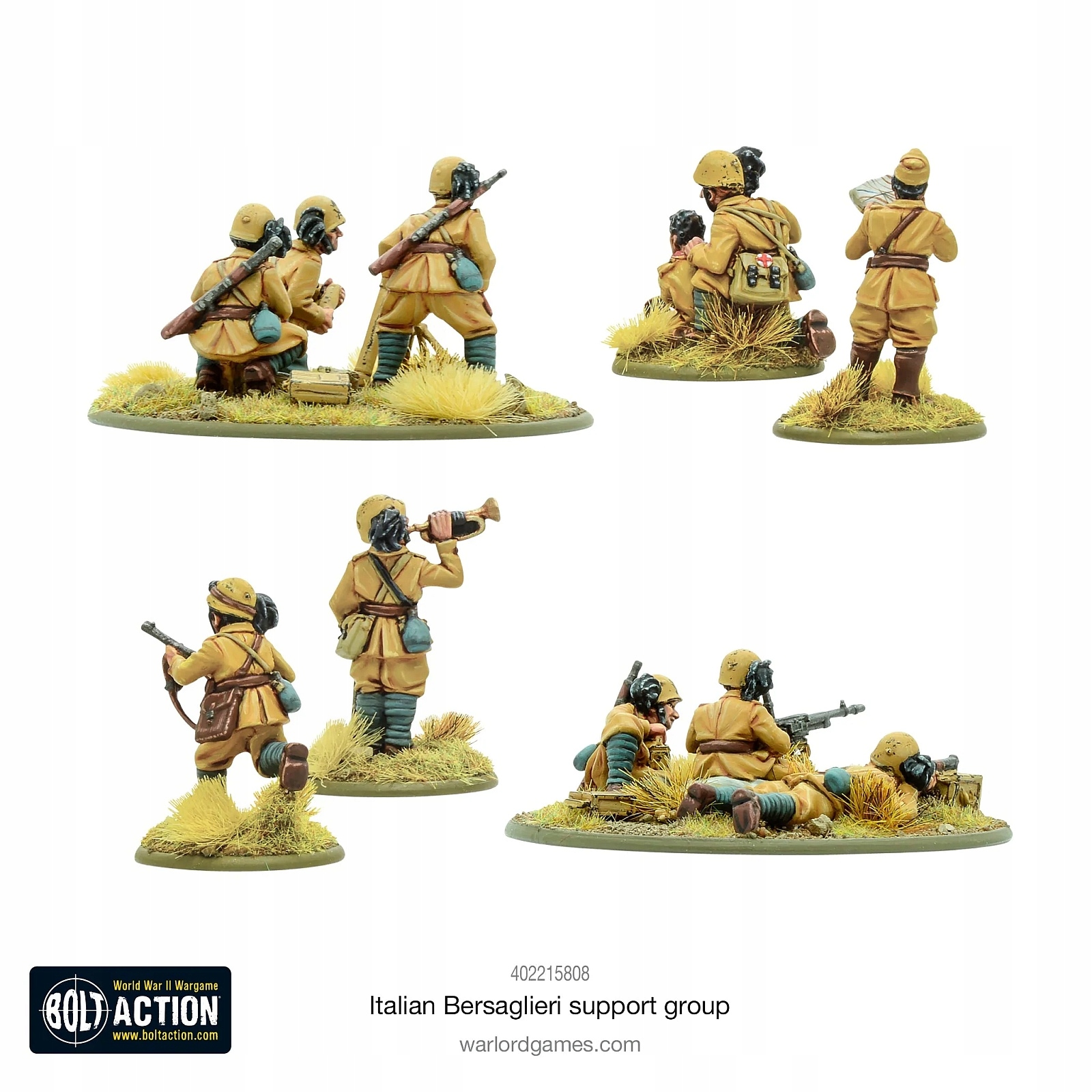 Bolt Action Italian Bersaglieri Support Group Rodzaj zestaw