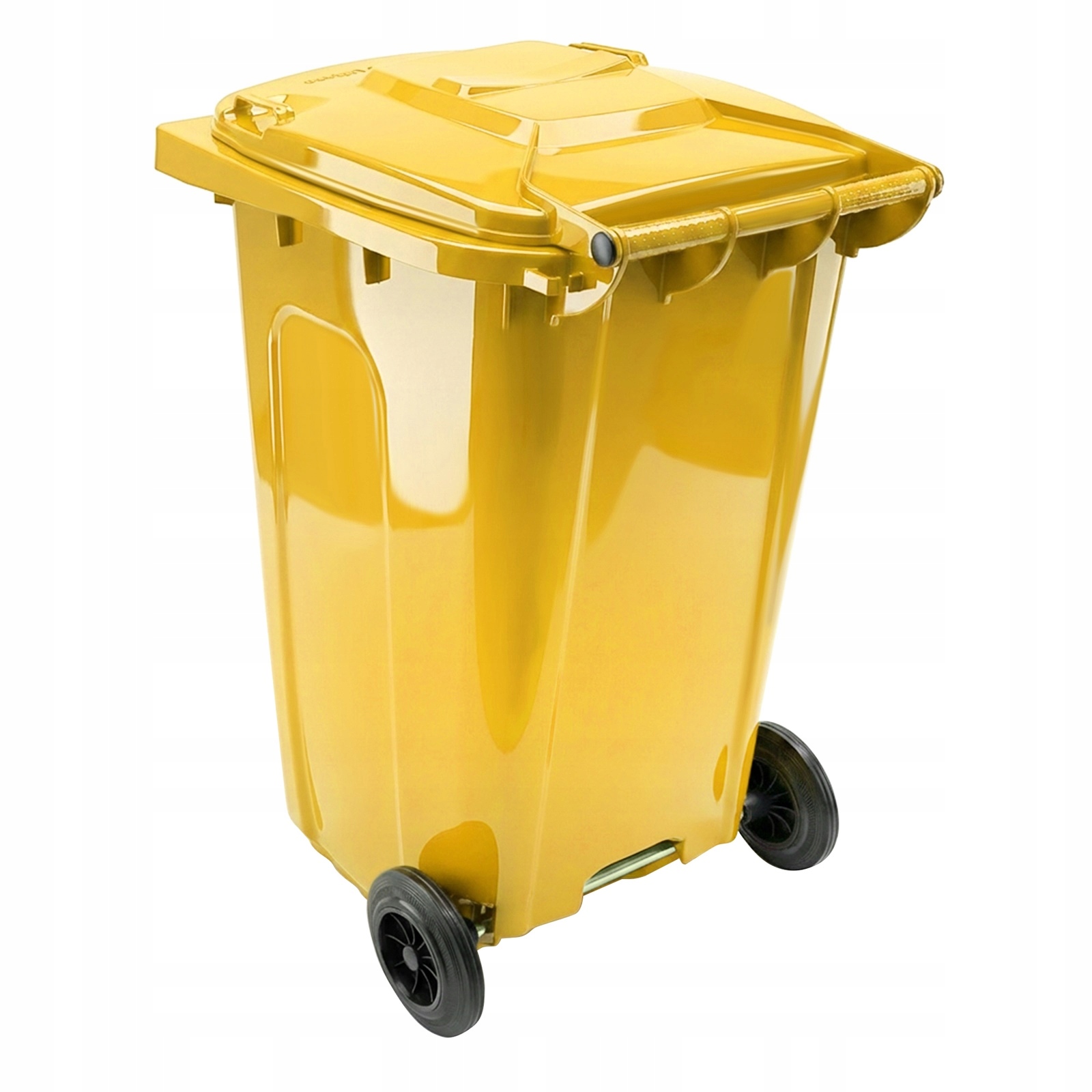 Pojemnik 240L Plastik Metal z nadrukiem żółty kosz do segregacji