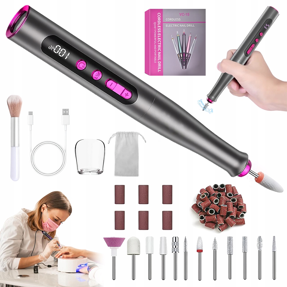 Bruska Na Nehty Manikúra Pedikúra Usb Sada Pro Péči O Nehty