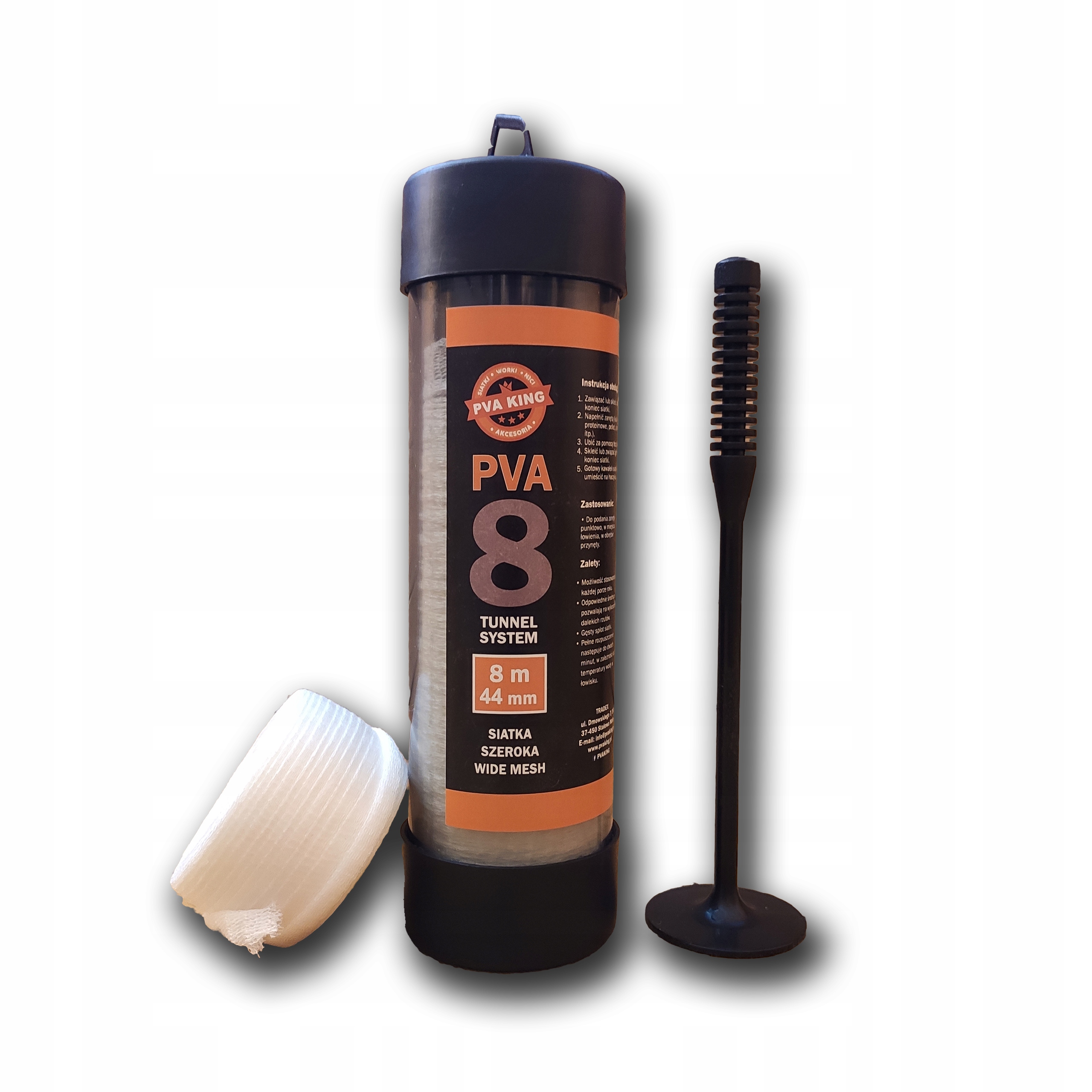Siatka Pva 44mm x 8m Zestaw Tuba Ubijak Zapas 25m Pvaking