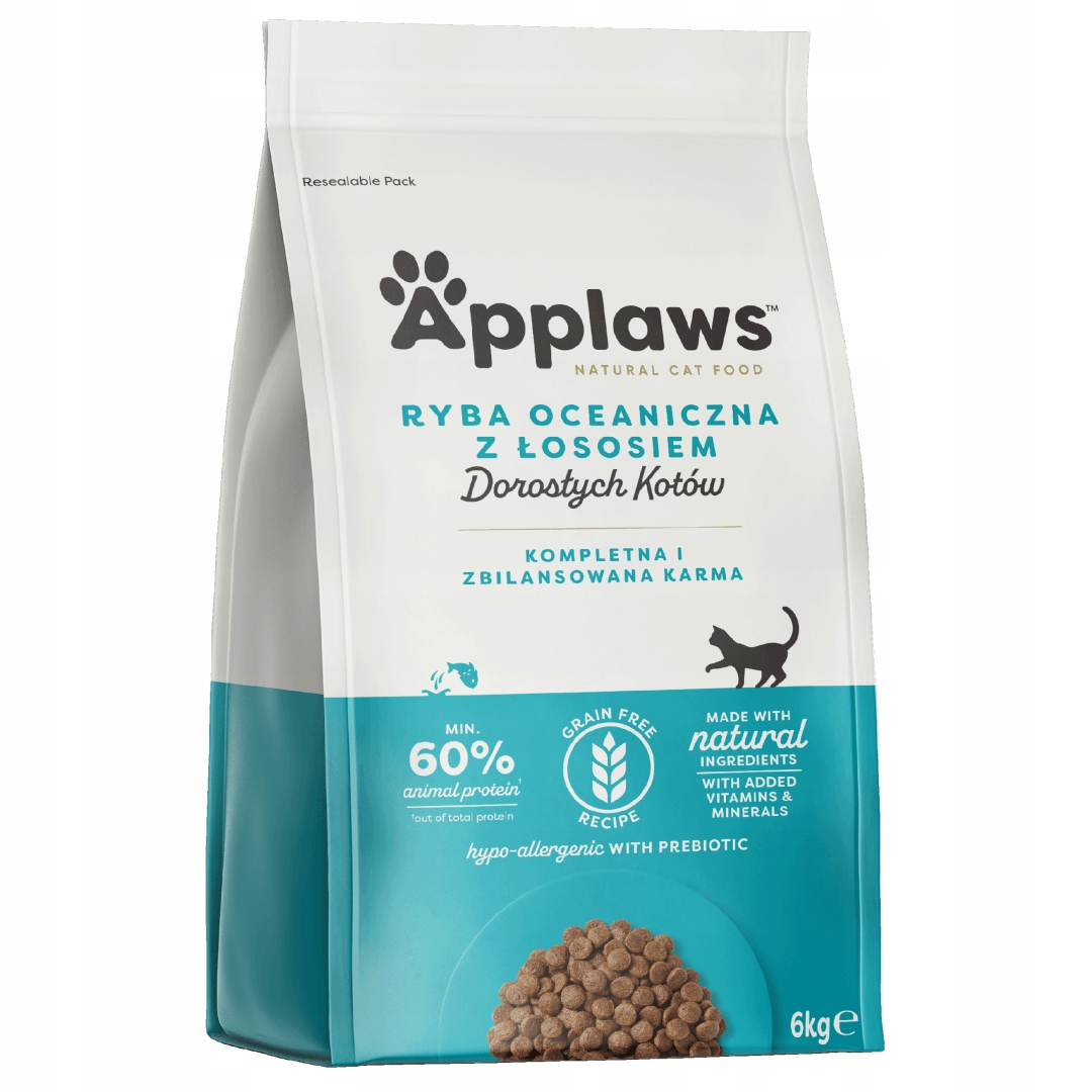 Levně Applaws Cat 6 kg Bezobilné suché Krmivo Pro Kočky s oceánskými rybami