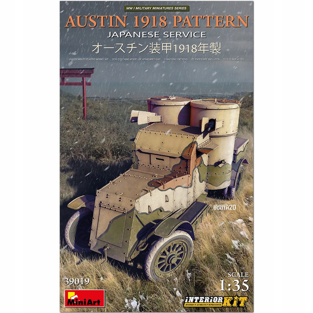 Vzor Austin 1918. Japonská služba. Sada interiéru 1:35 MiniArt 39019
