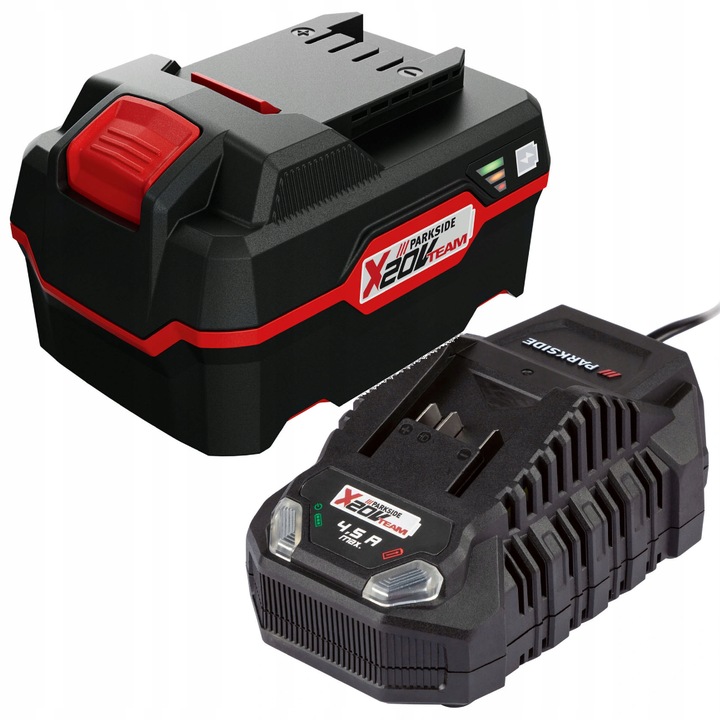 Akumulator Bateria Parskide 20V 4Ah Szybka Mocna Ładowarka 4,5 120W Zestaw