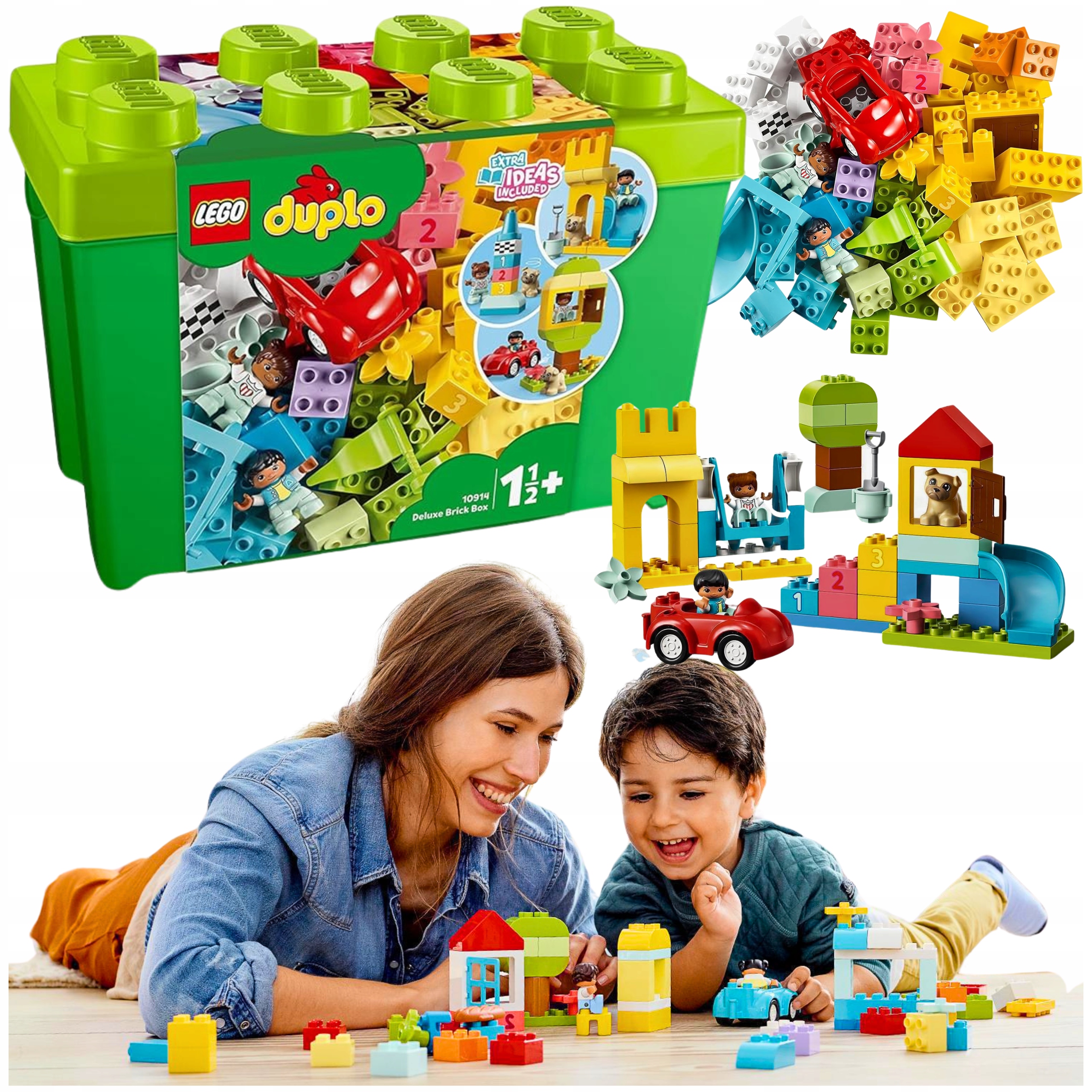 stavebnice Lego Duplo Deluxe – Dárek pro děti od 1, 2, 3 a 4 let do 200 Zł – Velká Krabice