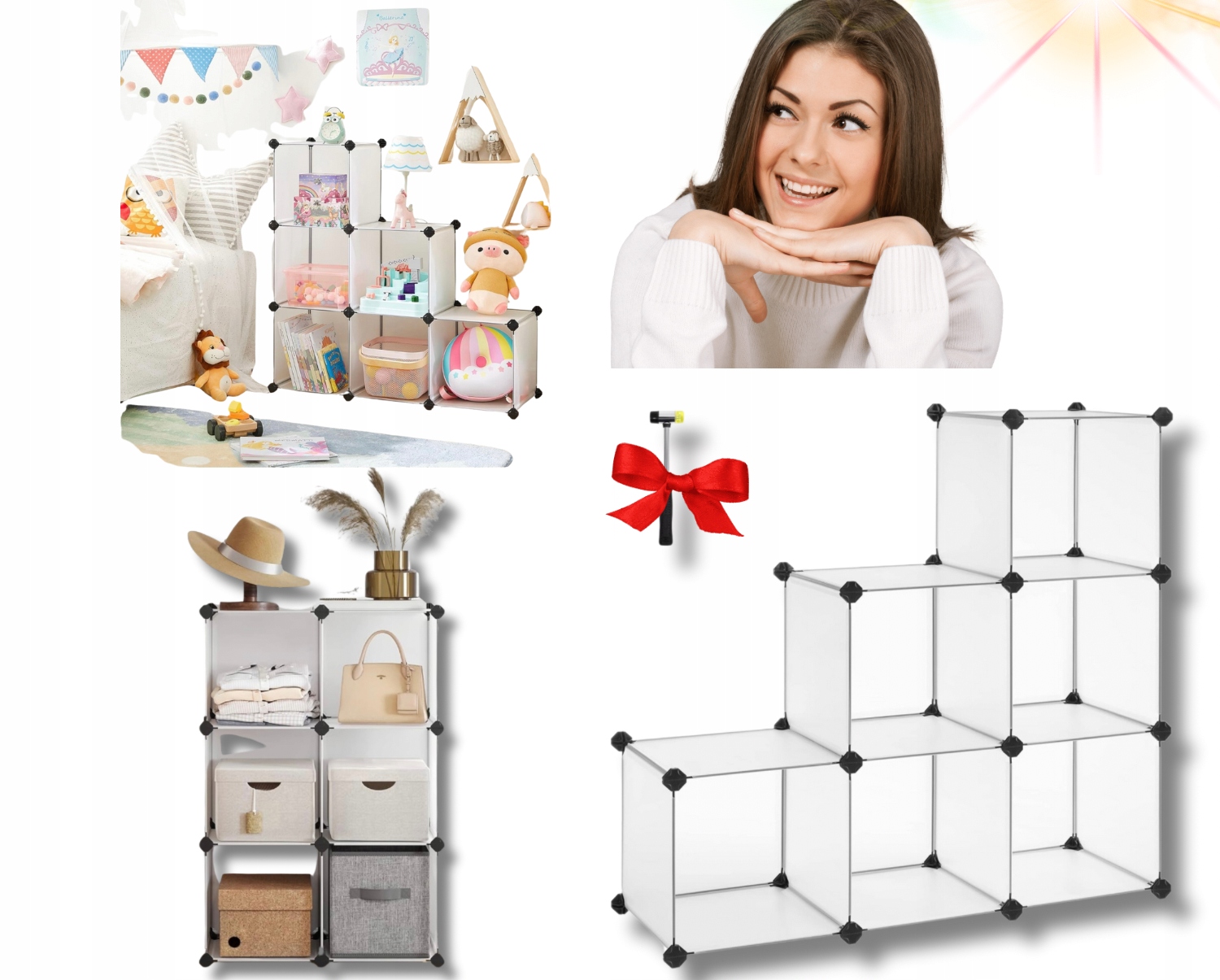 Regál Zásuvný Organizér Modulární Police Skříňka Kontejner Na Boty+ Bonus!