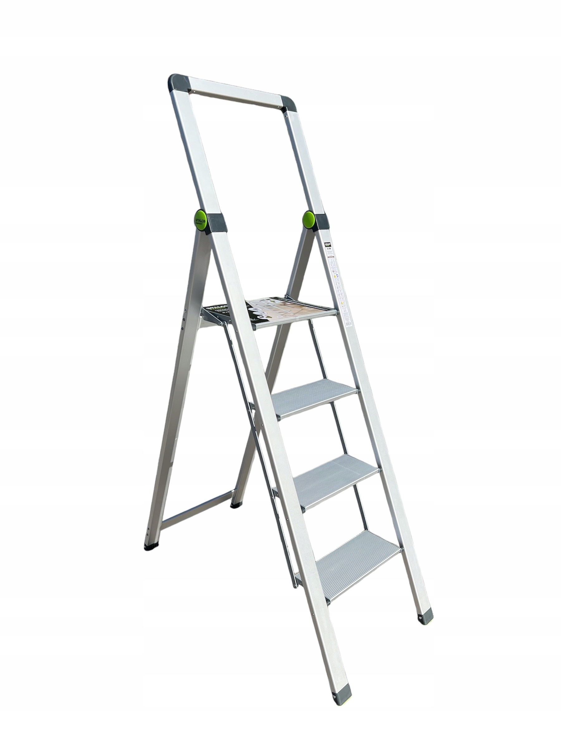 Stalco Rebrík Slim S 4 Nohami A Širokou Rukoväťou