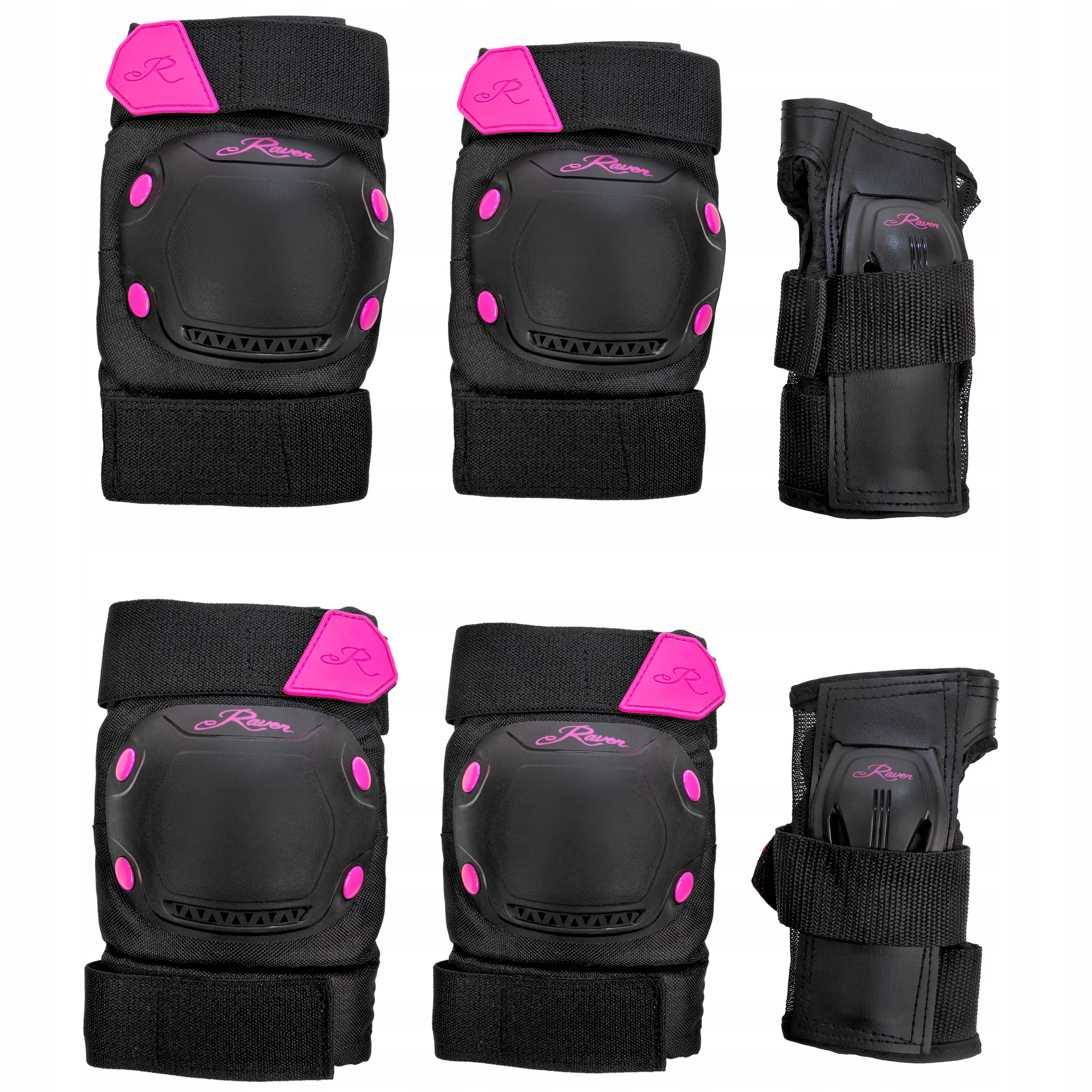 

Ochraniacze Raven Dexard Black/Pink S