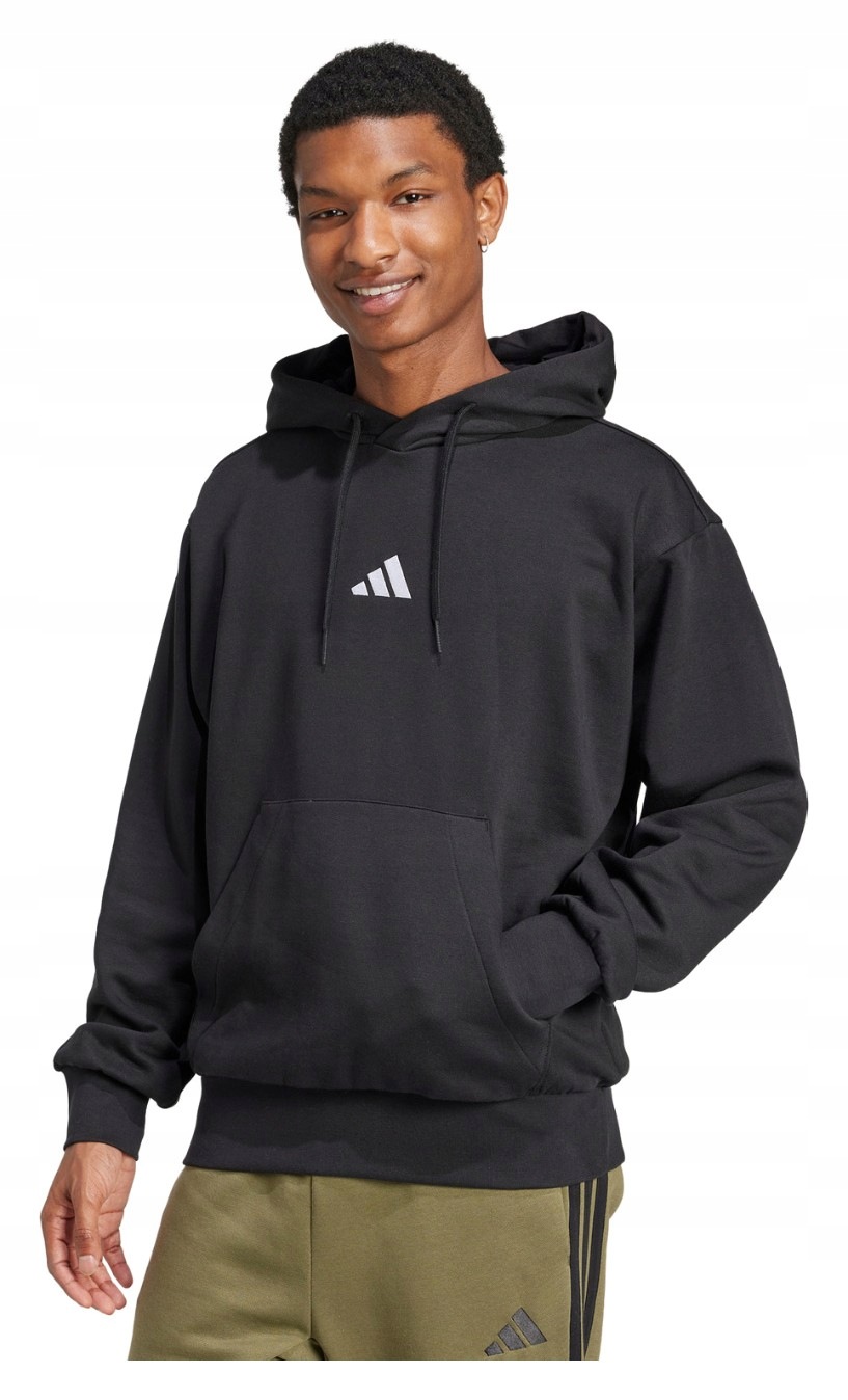 Mikina Adidas Essentials Feelcozy Fleece Hoodie černá JE3807 vel. M