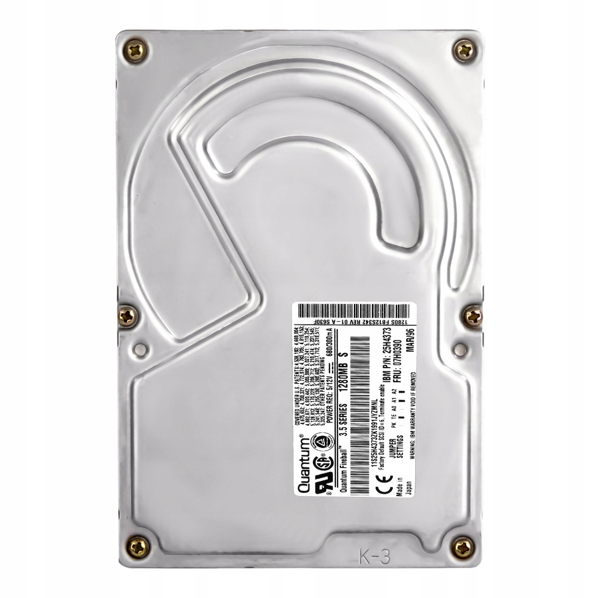 Ibm 07H0390 25H4373 1,2 Gb 5,4 kB 128 kB Scsi 50pinový 3,5" FB12S012