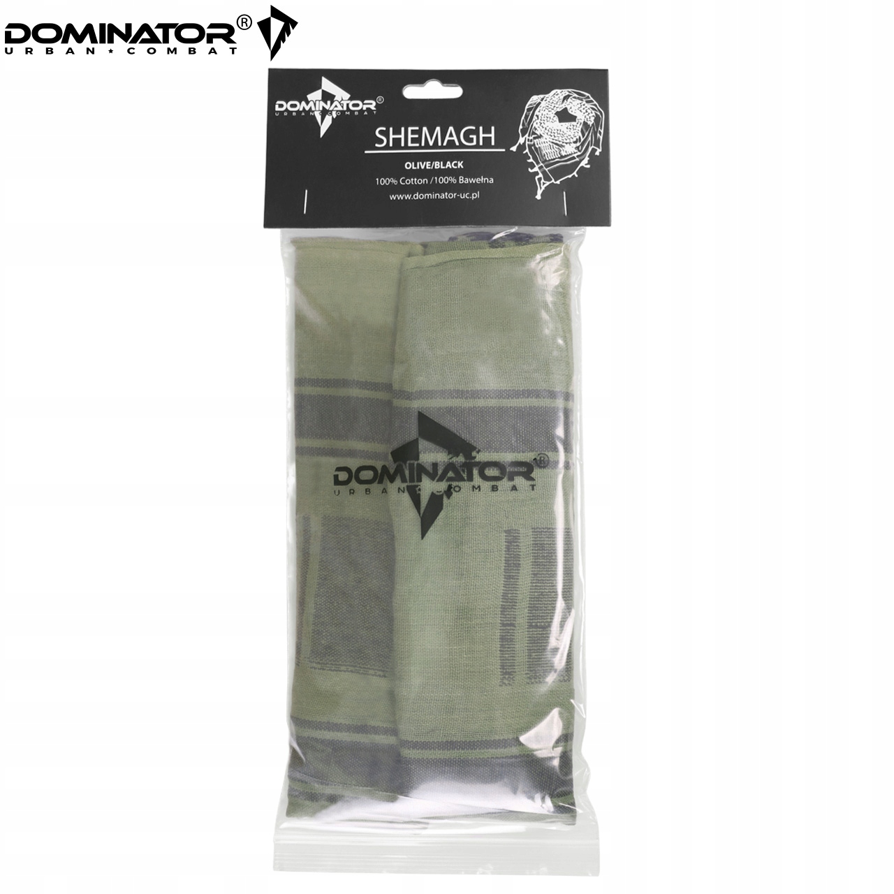 ARAFATKA CHUSTA KEFIJA SHEMAGH WOJSKOWA DOMINATOR 100X100 cm OLIVE BLACK Kod producenta DKC1980_002/003