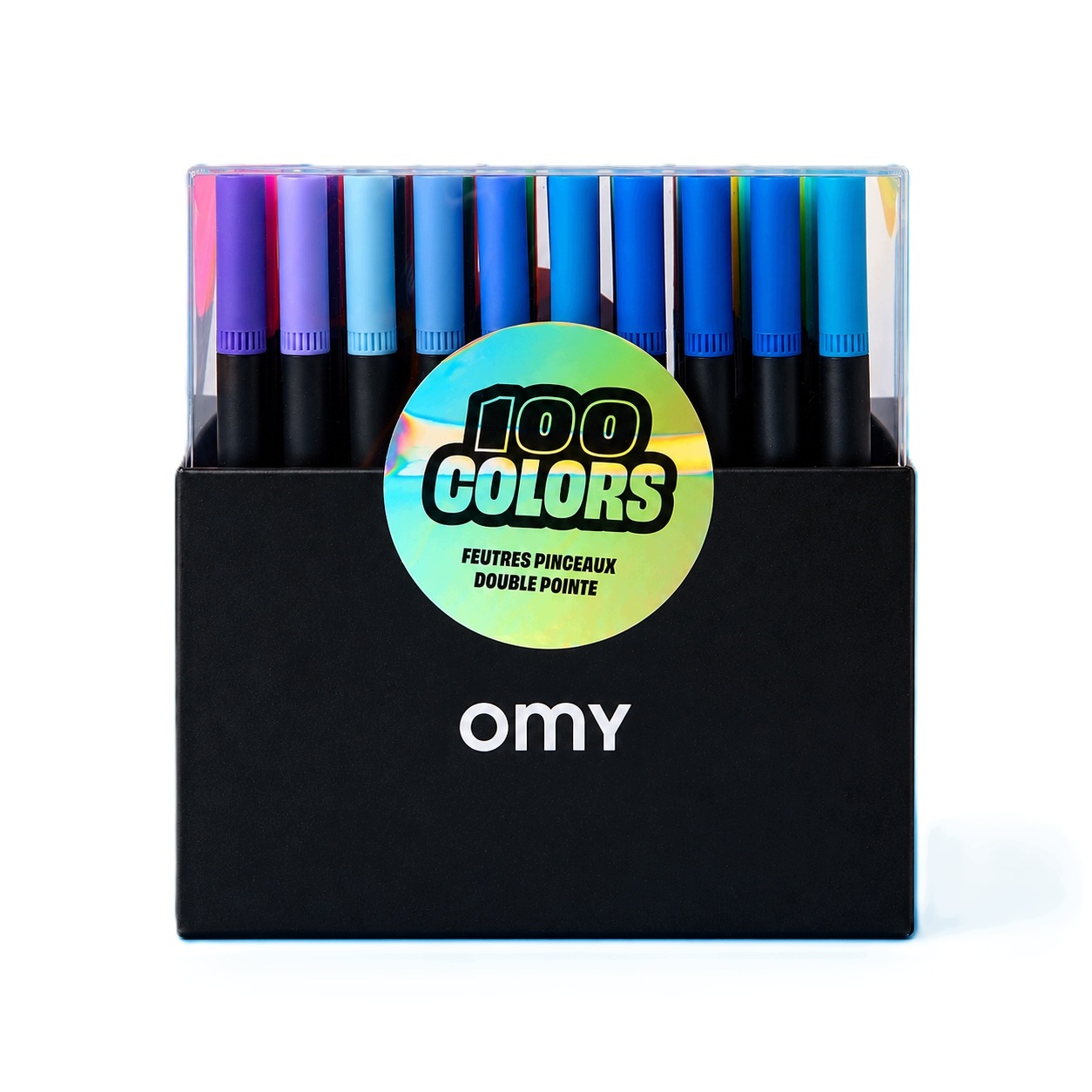 Omy Flamastry dwustronne 100 kolorów końcówka pędzelkowa brush