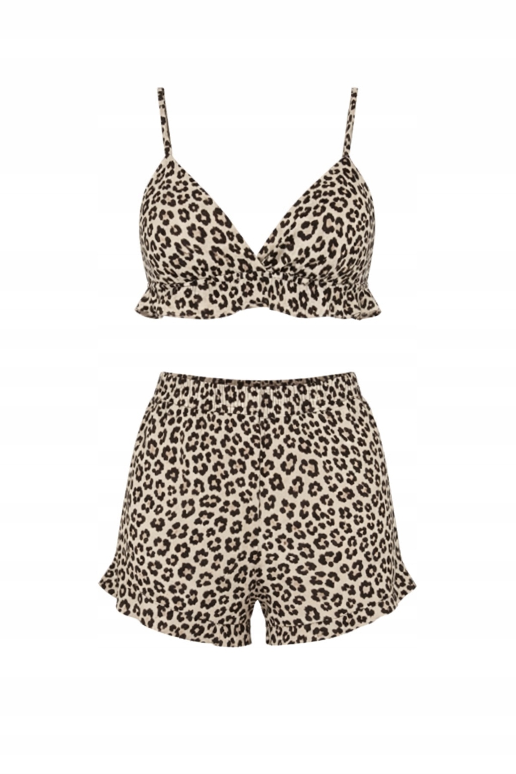 Brave Soul Lehké Dámské Pyžamo, Šortky A Top S Leopardím Vzorem S I1A