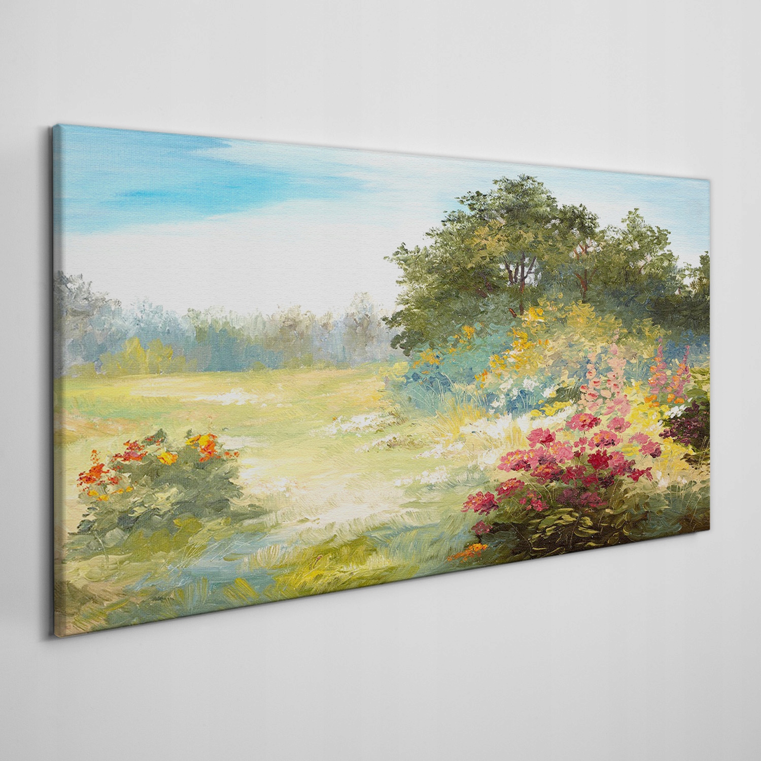

Obraz na płótnie Las kwiaty krajobraz 120x60 cm