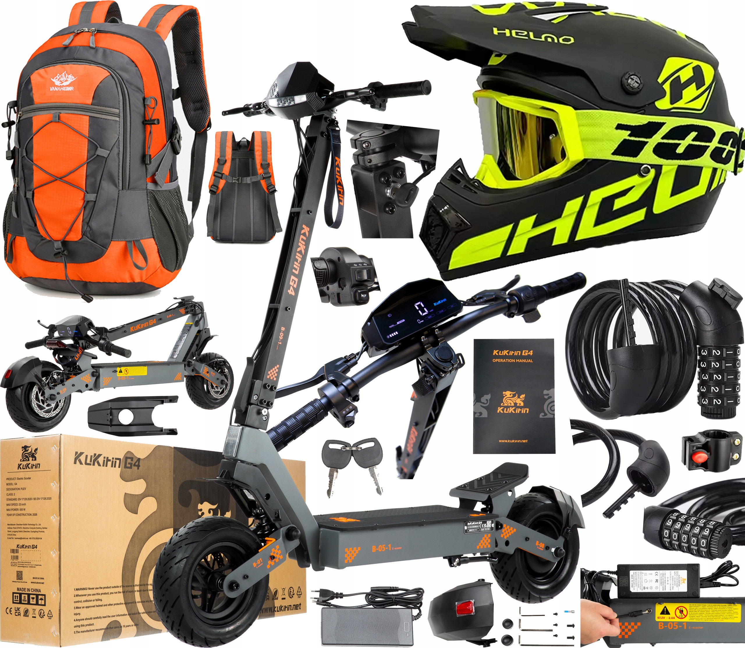 2026 Kukirin G4 Pojazdy elektryczne 2000W 70KM/H 60V 20AH 75KM 11" +Prezent