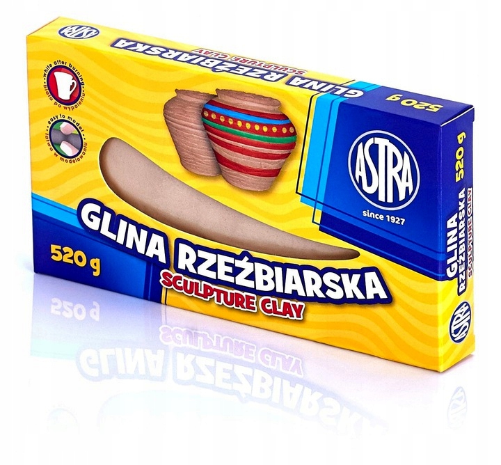 

Glina rzeźbiarska 0,520 Kg biała. Polska