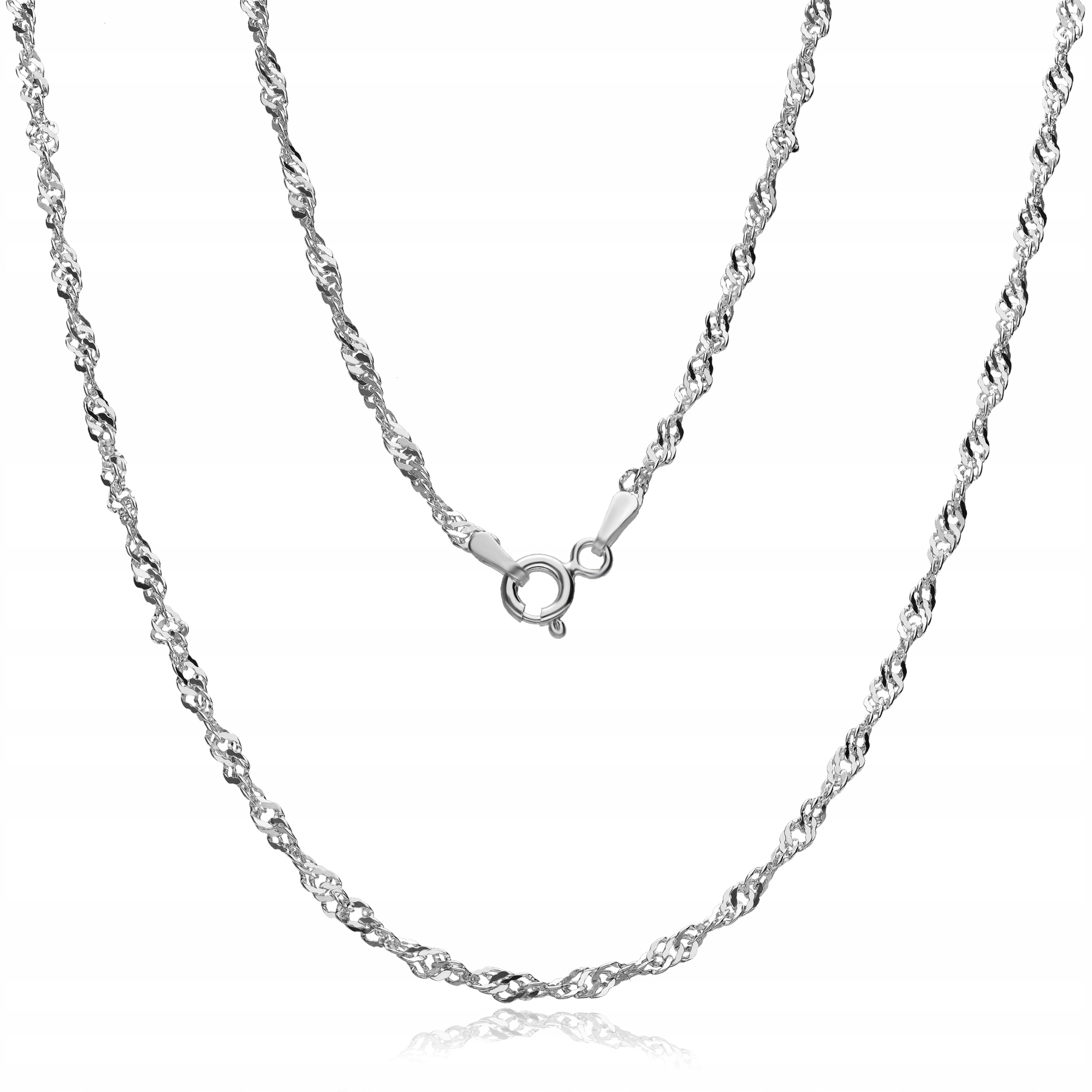 Stříbrný Řetízek Pánský Řetízek Pro Ženy Singapur SN35 50 cm