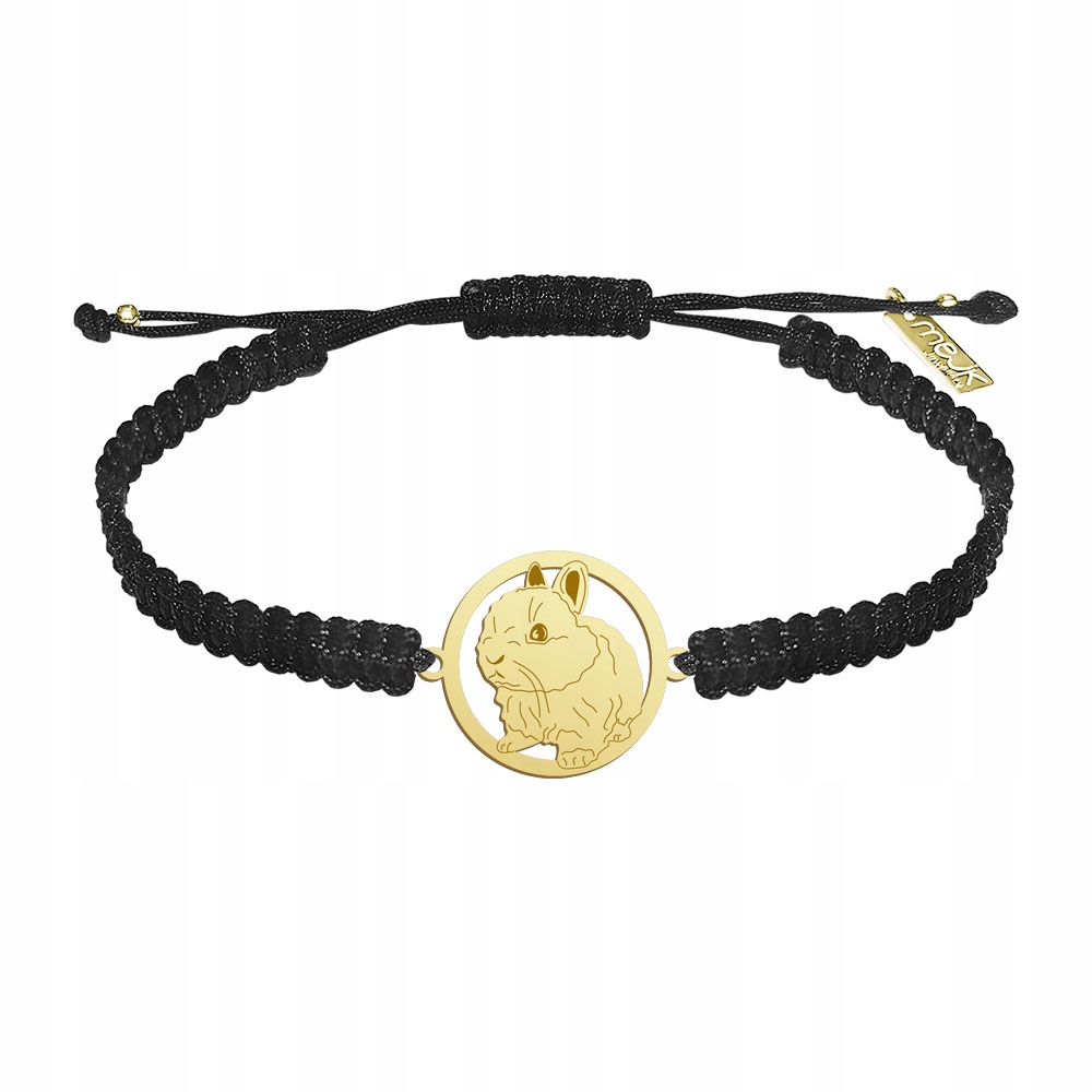 Zlatý náramek s králíčkem Teddy 925 Makramé Dárek Šperky Gravírování