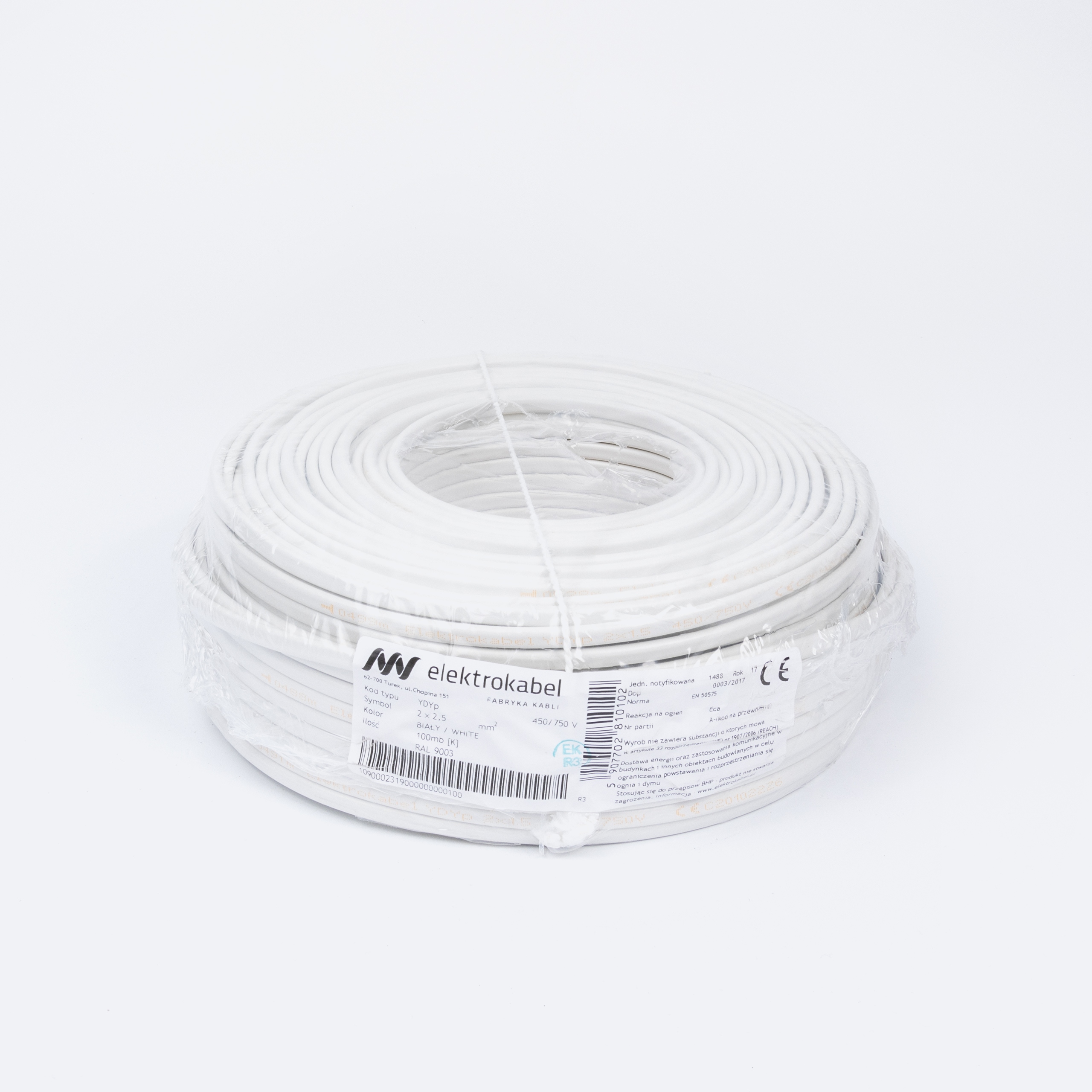 

Przewód płaski YDYp 2x2,5 mm2 450/750V Elektrokabe