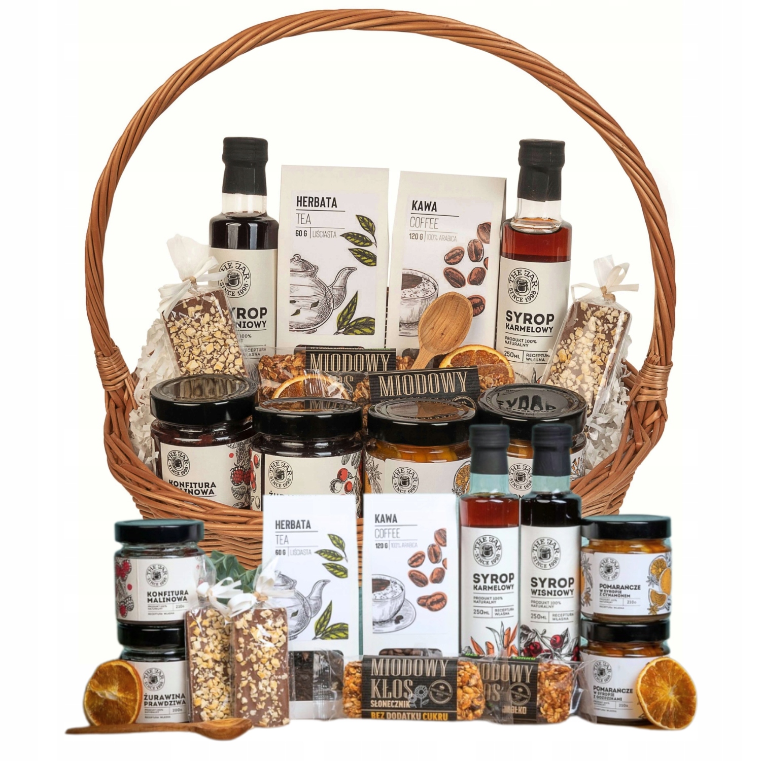 Kosz Prezentowy Zestaw Herbata Przetwory Na Wielkanoc Wielkanocny
