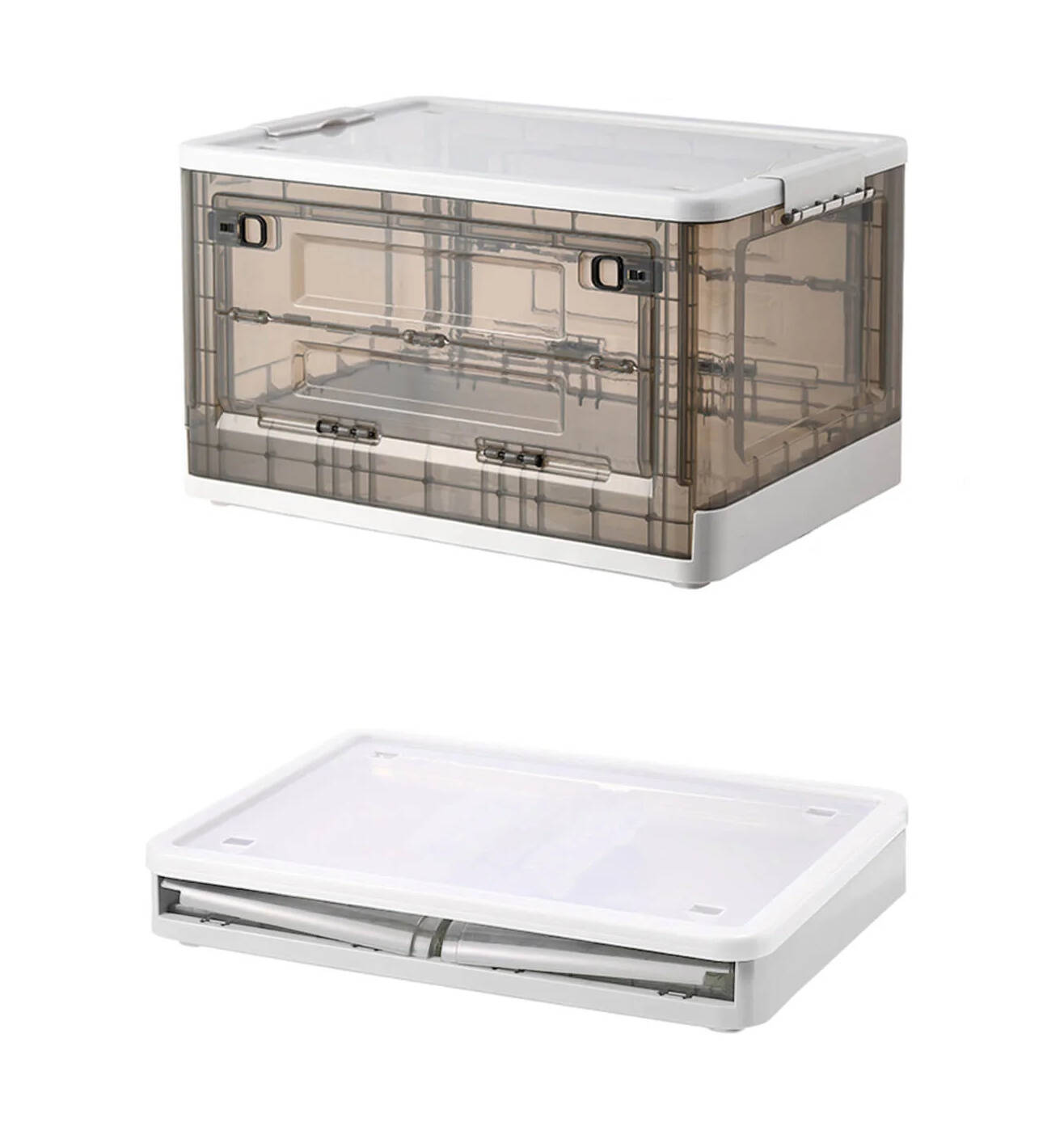 SKŁADANE PLASTIKOWE PUDEŁKO ORGANIZER NA KÓŁKACH SZAFKA MODUŁOWA Marka bez marki