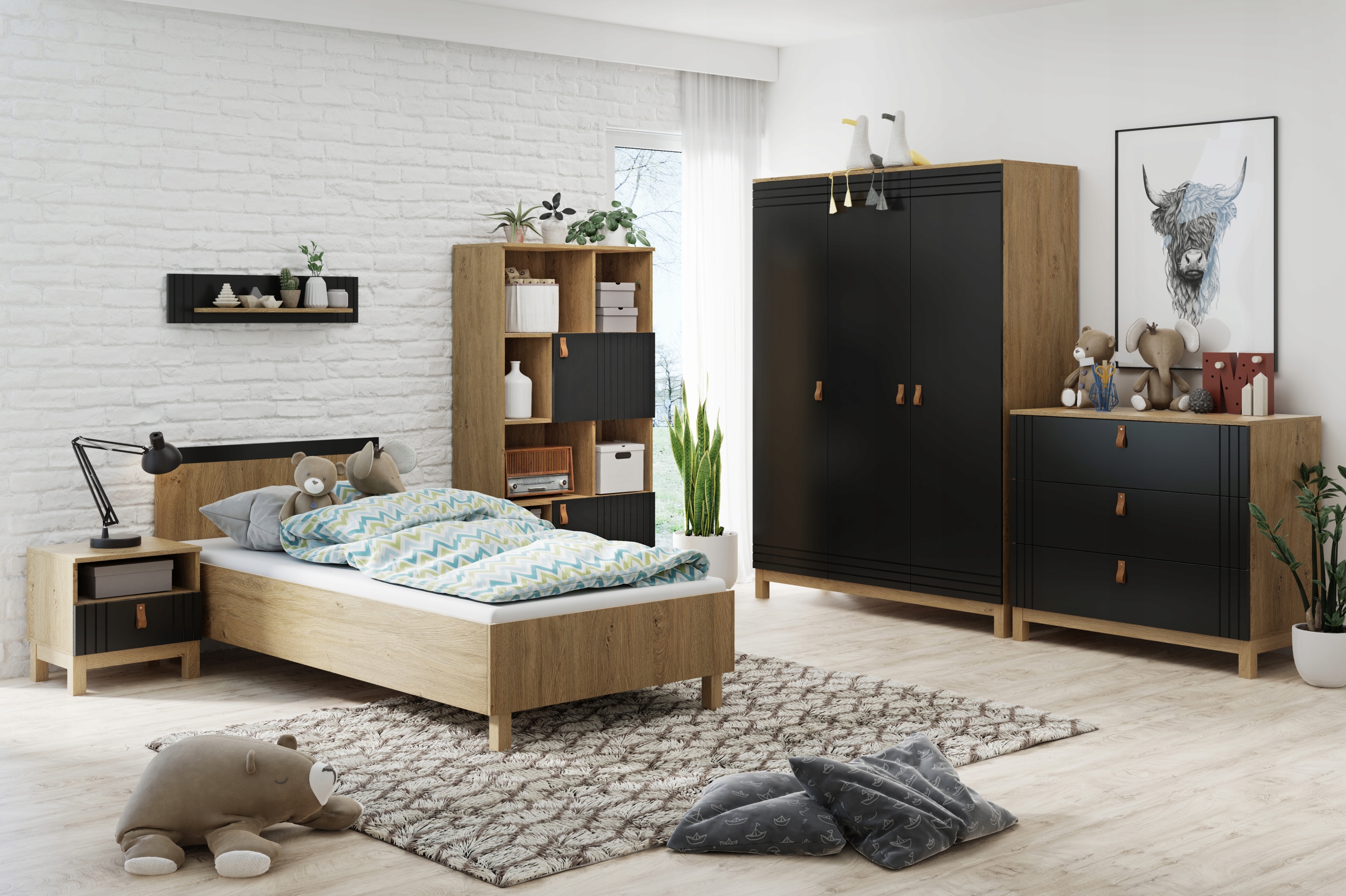 REGAŁ SZEROKI CZARNY NOWOŚĆ Kod producenta MOD-4