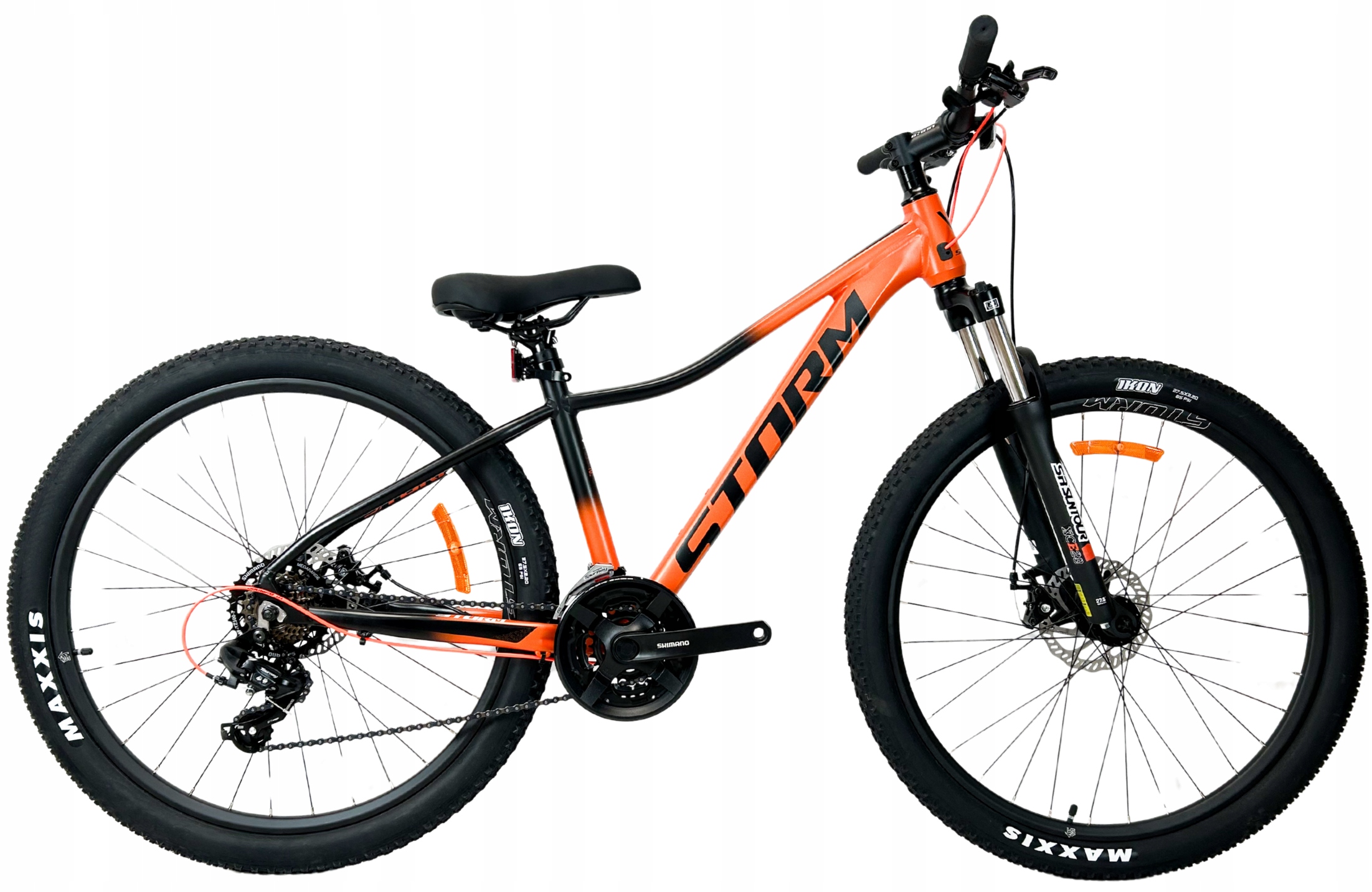 Rower Górski Mtb Storm Shark 1.0 2D rama 15 27,5 pomarańczowy 2025