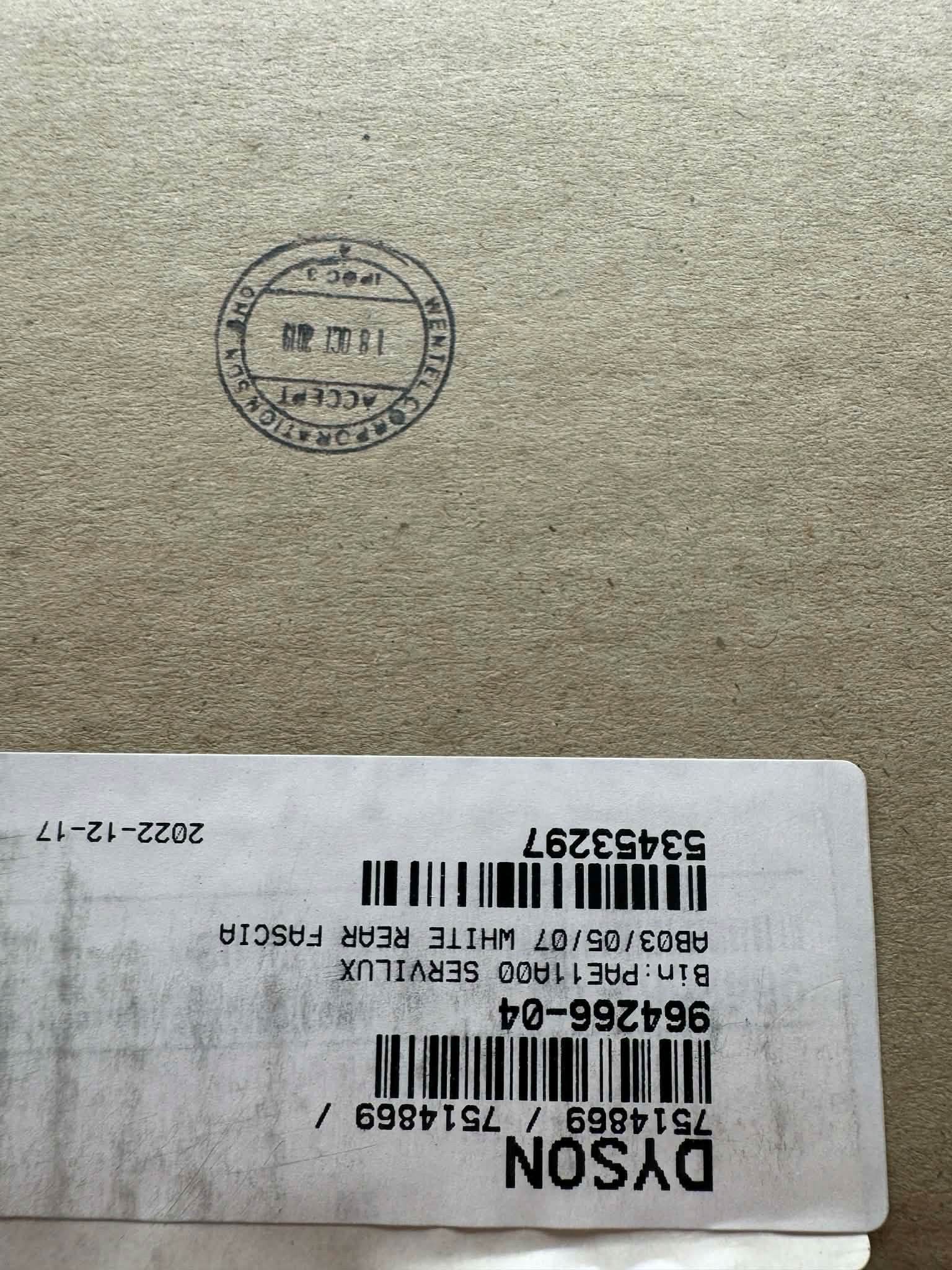 Zadní část palubní desky Dyson Airblade 964266-04