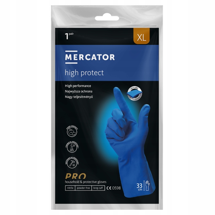 

Rękawice ochronne chemiczne Grube 1 para XL