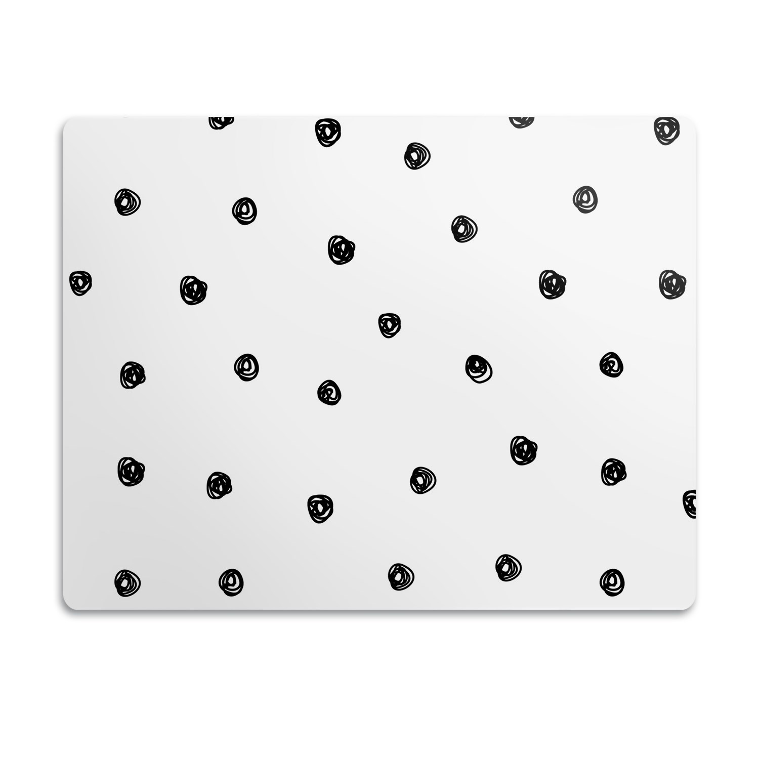 Levně Podložka pod misku voděodolná Černé puntíky 90x60 cm