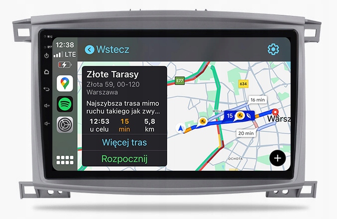 Toyota Land Cruiser Rádio Navigace Android Aplikace Carplay Duduauto