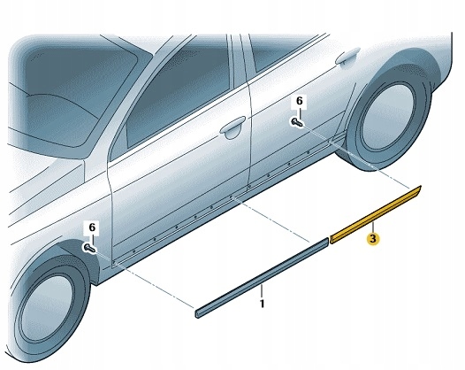 3AA854950A - Накладка задней правой двери VW PASSAT B7 OE