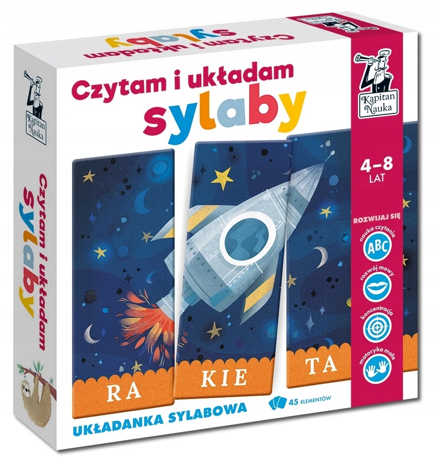 

Czytam i układam sylaby. Układanka sylabowa. Zes
