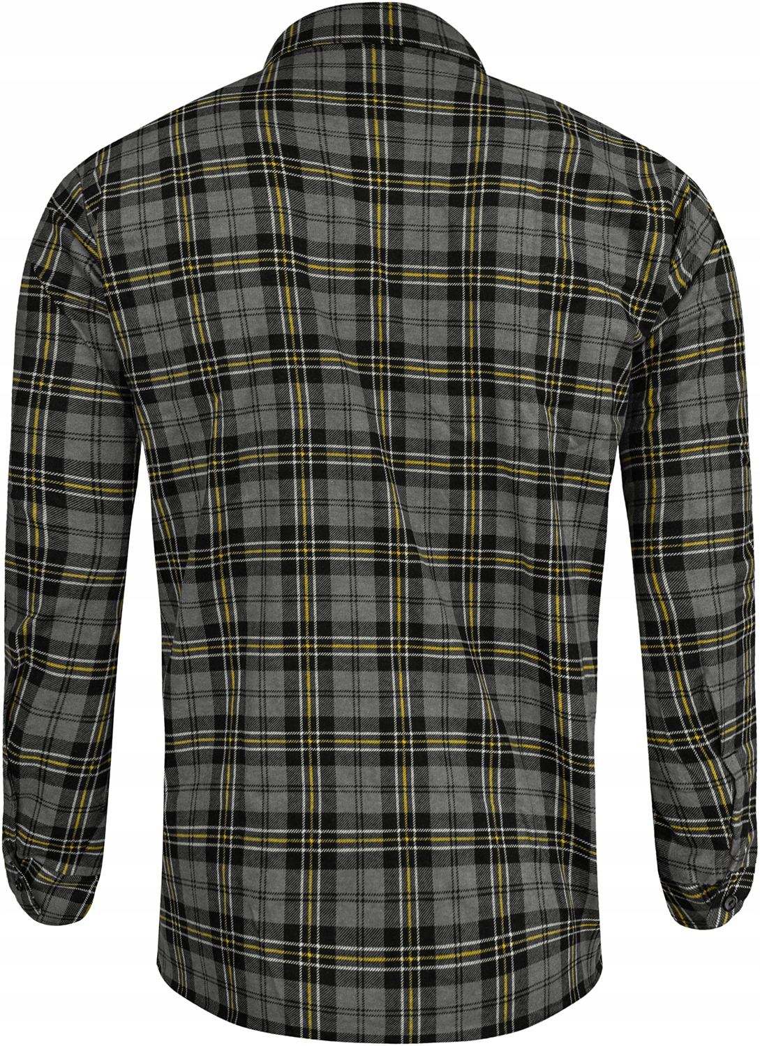 ROBOCZA KOSZULA W KRATĘ flanelowa BAWEŁNA SZARA S Model KOSZULA FLANELOWA