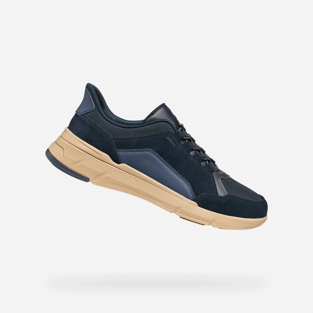Geox Tmavě modré pánské tenisky Geox Vittour Plus