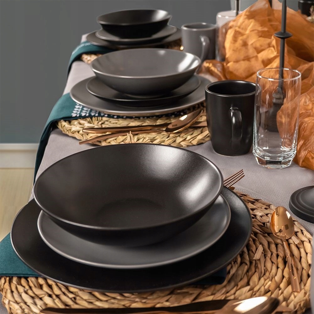 Talerz OBIADOWY głęboki SZARY na zupę do zupy EAN (GTIN) 8680550054696