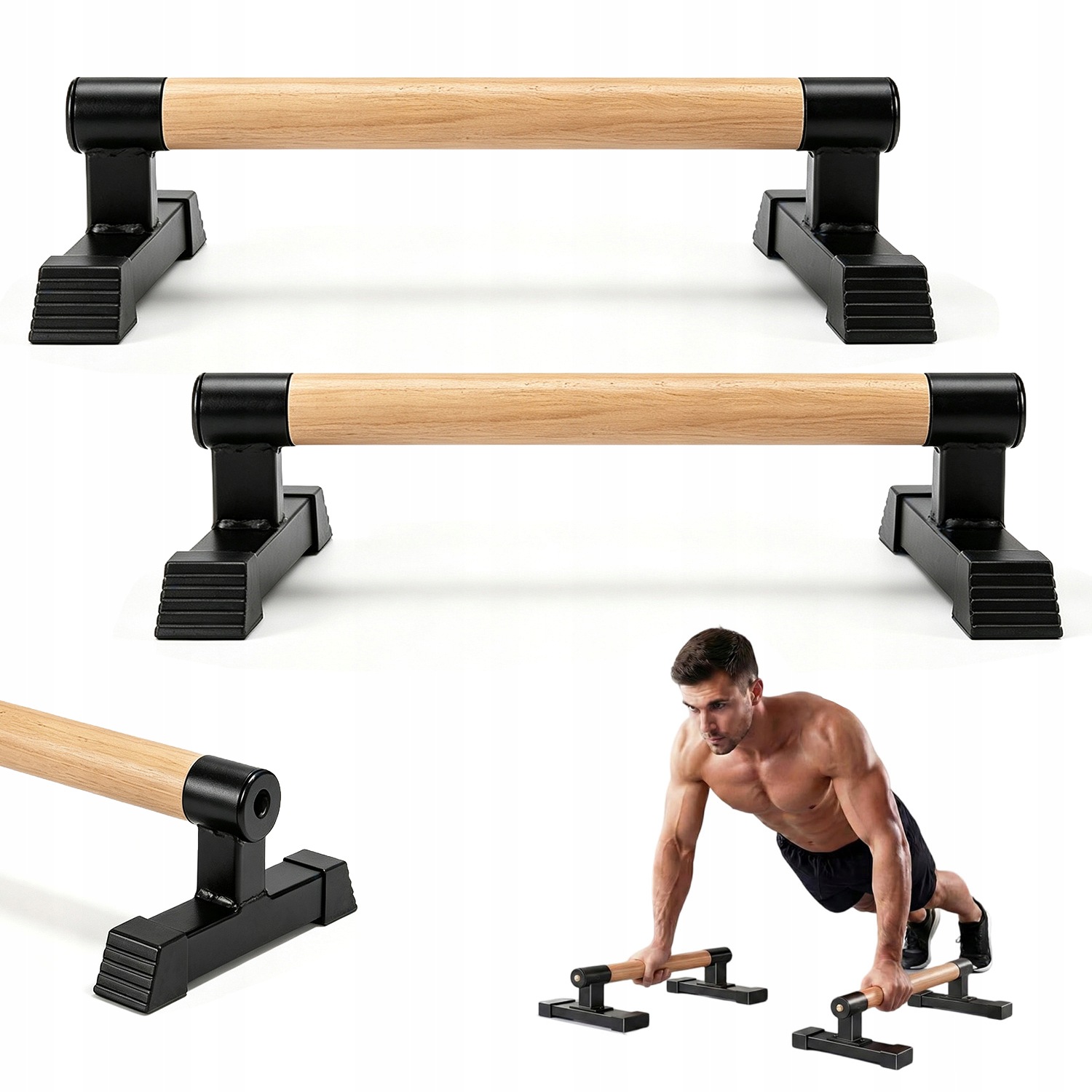 Ergonomiczny Stojak Treningowy Do Ćwiczeń 200KG Pompki Dipy Na Rękach