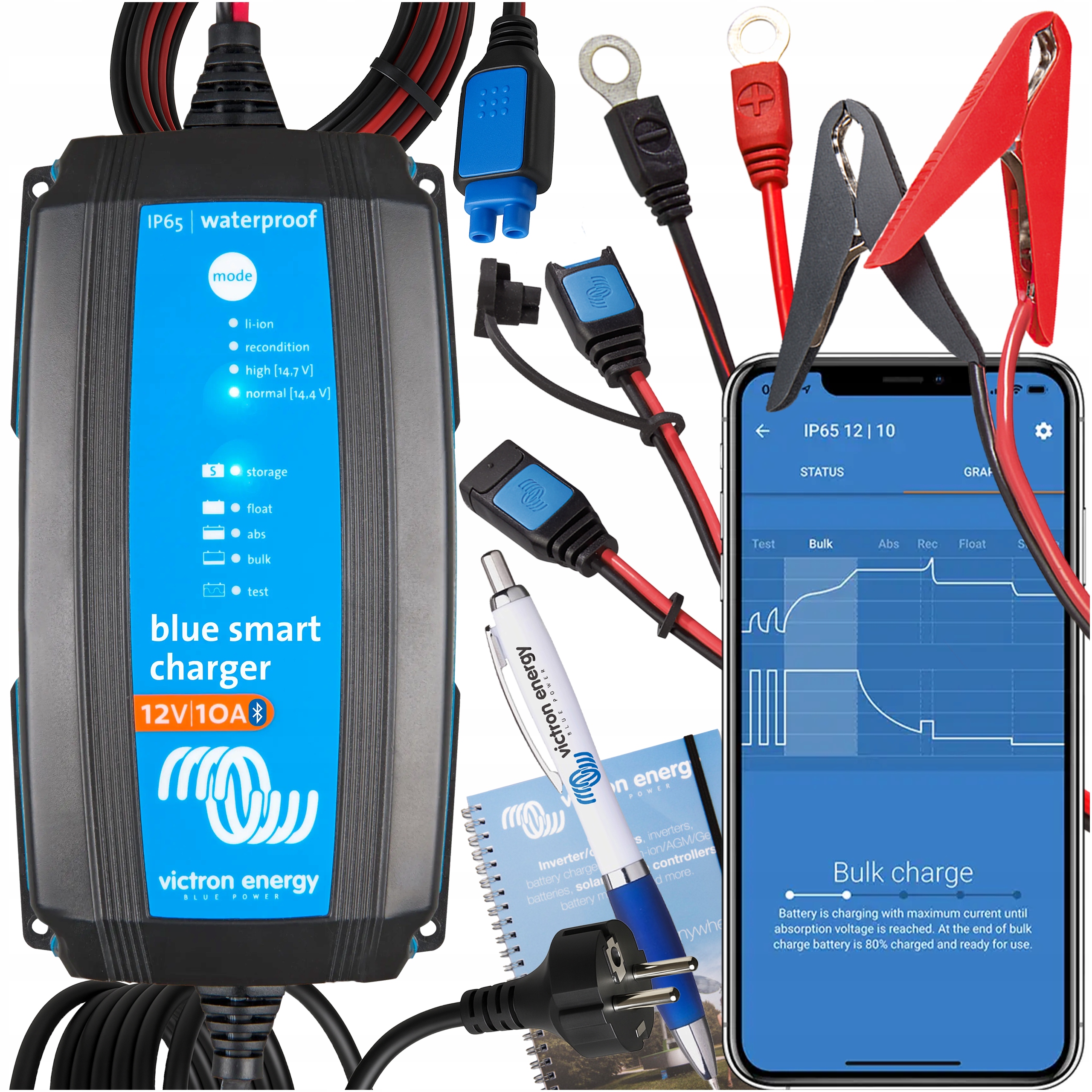 Ładowarka prostownik Victron Energy Blue Smart IP65 12V 10A Bluetooh 12/10