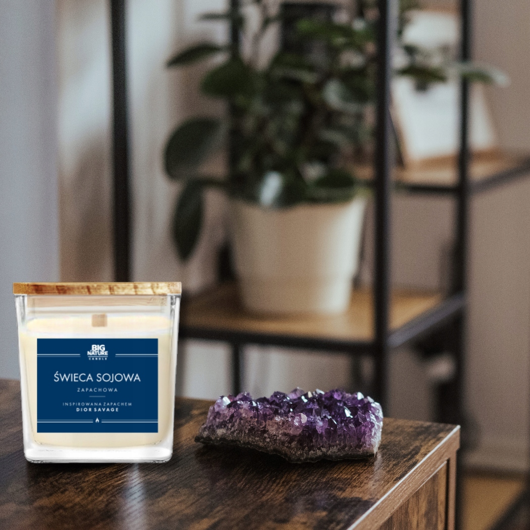 Świeca sojowa zap. insp. DIOR SAUVAGE 215g  - BIG NATURE CANDLE — 5